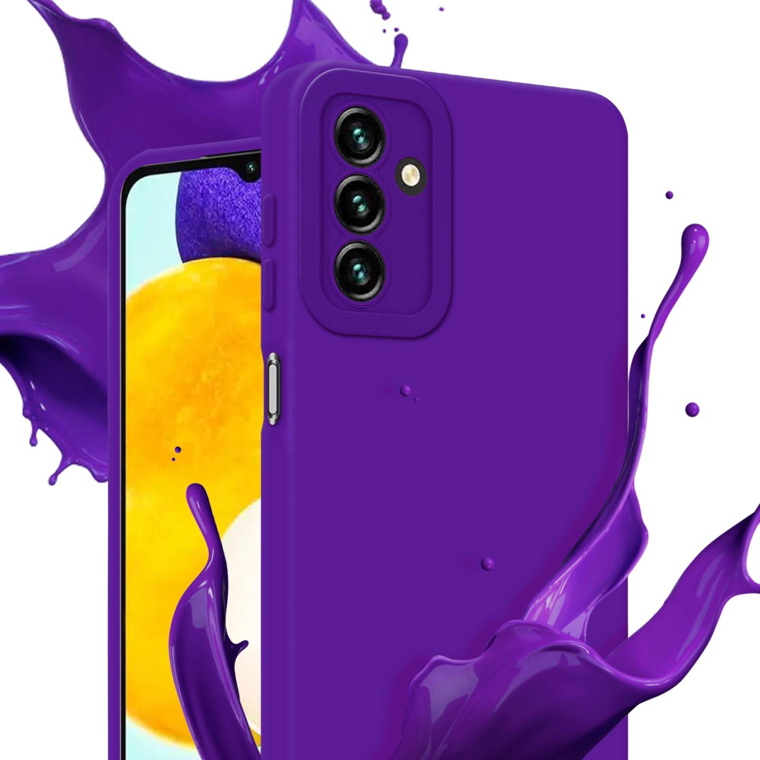 Cadorabo Hülle für Samsung Galaxy A13 5G Schutz Hülle in Lila TPU Silikon Etui Case Handyhülle