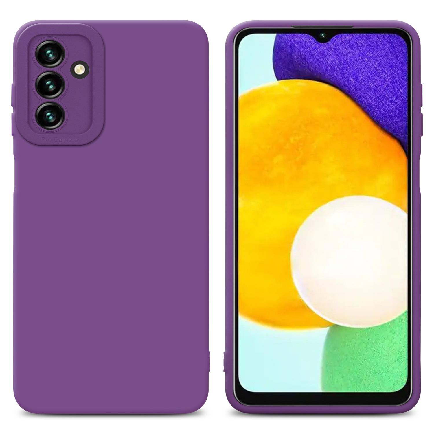 Cadorabo Hülle für Samsung Galaxy A13 5G Schutz Hülle in Lila TPU Silikon Etui Case Handyhülle