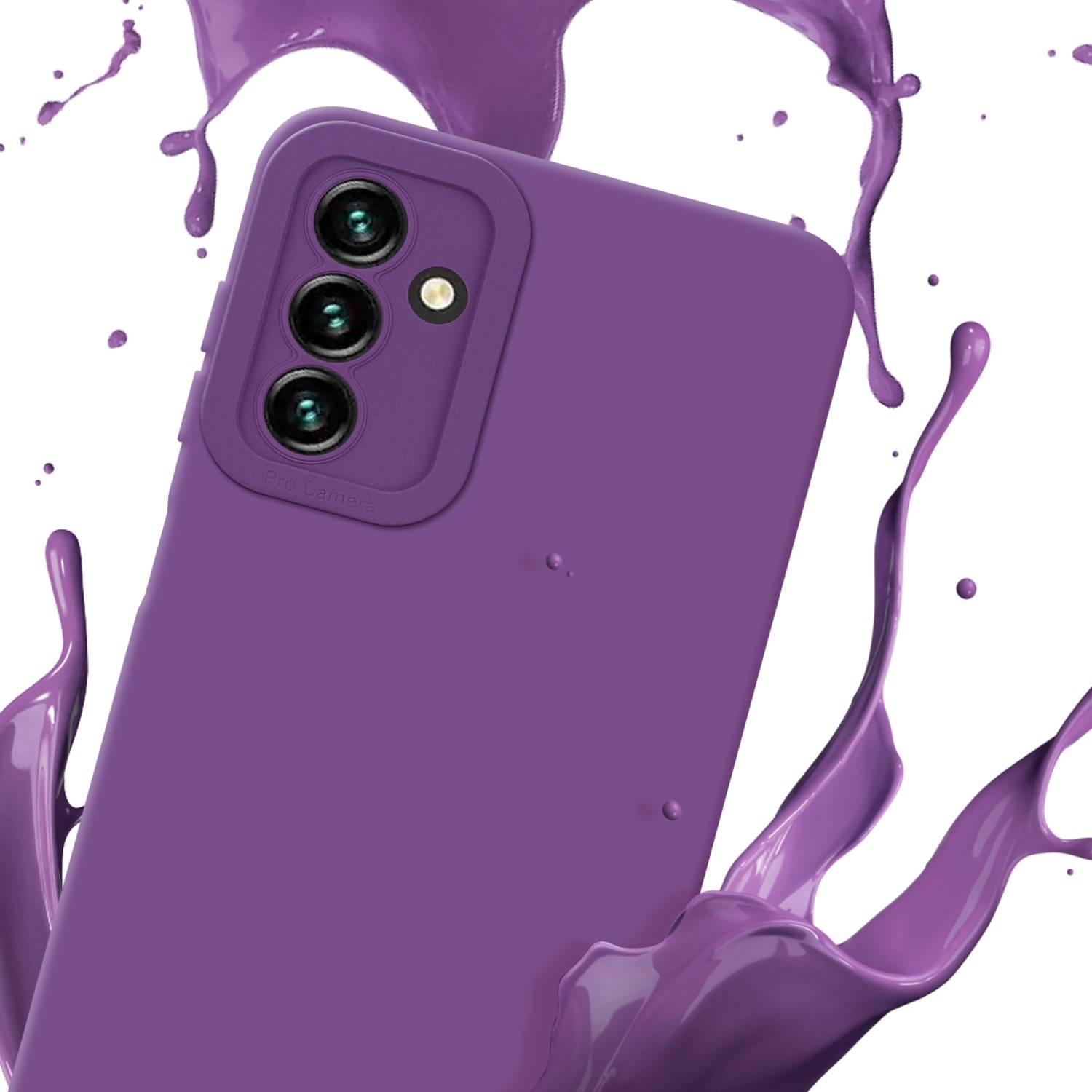 Cadorabo Hülle für Samsung Galaxy A13 5G Schutz Hülle in Lila TPU Silikon Etui Case Handyhülle