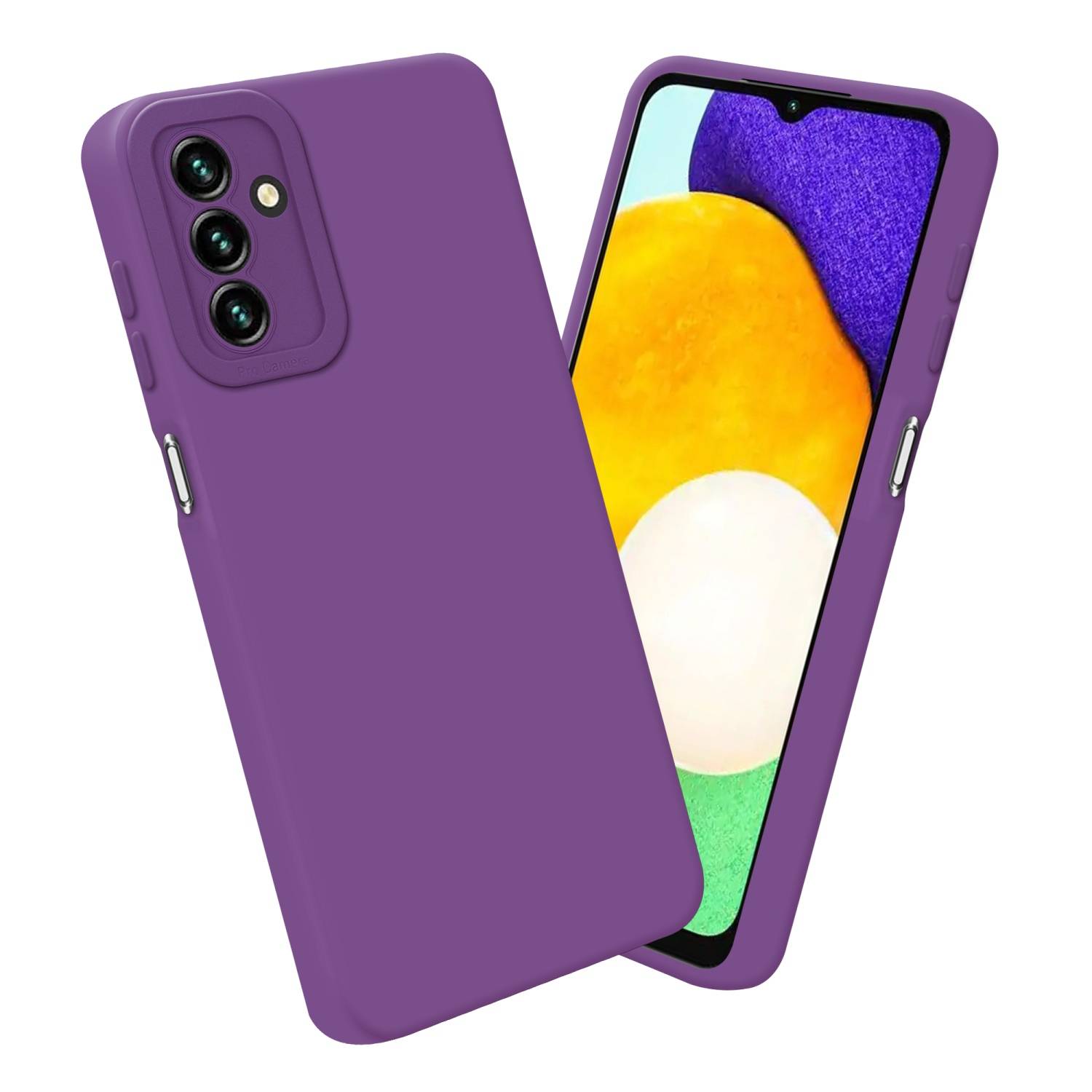 Cadorabo Hülle für Samsung Galaxy A13 5G Schutz Hülle in Lila TPU Silikon Etui Case Handyhülle