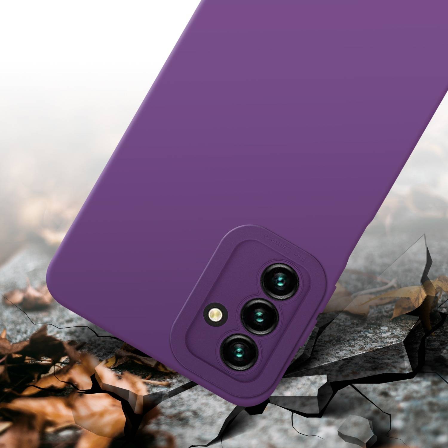 Cadorabo Hülle für Samsung Galaxy A13 5G Schutz Hülle in Lila TPU Silikon Etui Case Handyhülle