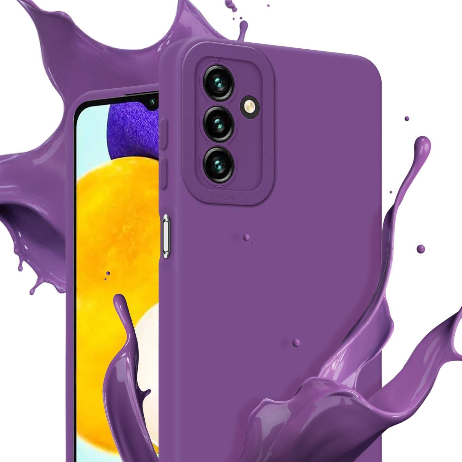 Cadorabo Hülle für Samsung Galaxy A13 5G Schutz Hülle in Lila TPU Silikon Etui Case Handyhülle