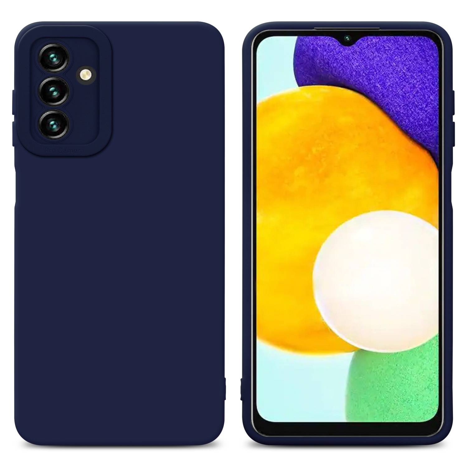 Cadorabo Hülle für Samsung Galaxy A13 5G Schutz Hülle in Blau TPU Silikon Etui Case Handyhülle
