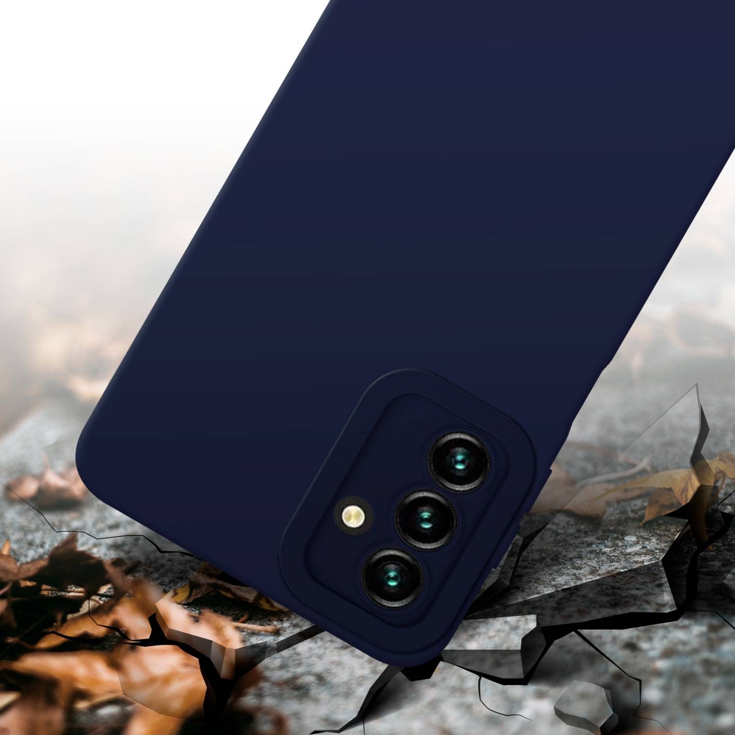Cadorabo Hülle für Samsung Galaxy A13 5G Schutz Hülle in Blau TPU Silikon Etui Case Handyhülle