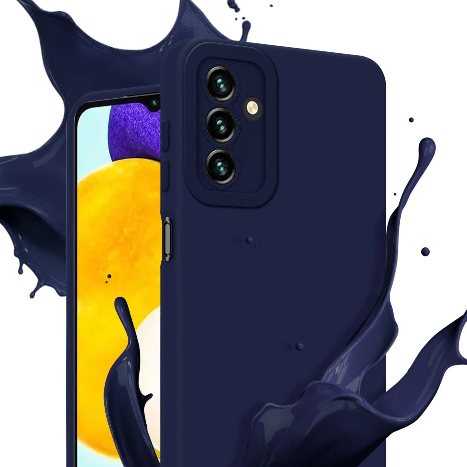 Cadorabo Hülle für Samsung Galaxy A13 5G Schutz Hülle in Blau TPU Silikon Etui Case Handyhülle