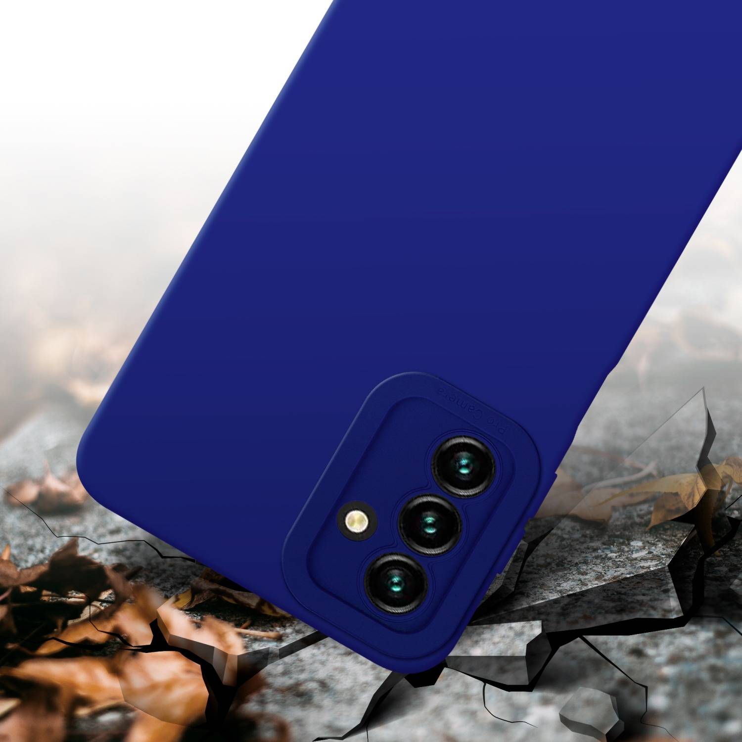 Cadorabo Hülle für Samsung Galaxy A13 5G Schutz Hülle in Blau TPU Silikon Etui Case Handyhülle