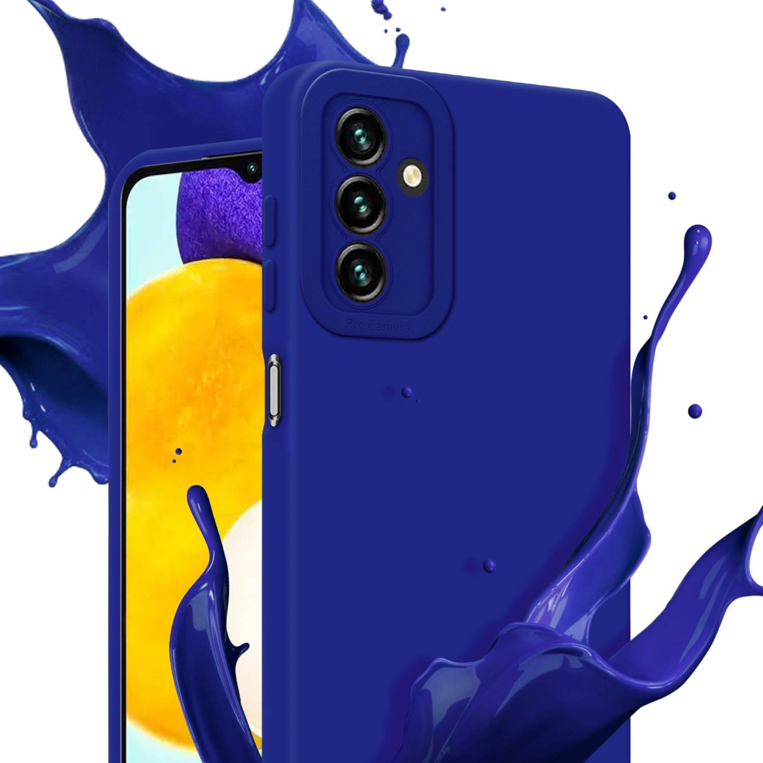 Cadorabo Hülle für Samsung Galaxy A13 5G Schutz Hülle in Blau TPU Silikon Etui Case Handyhülle