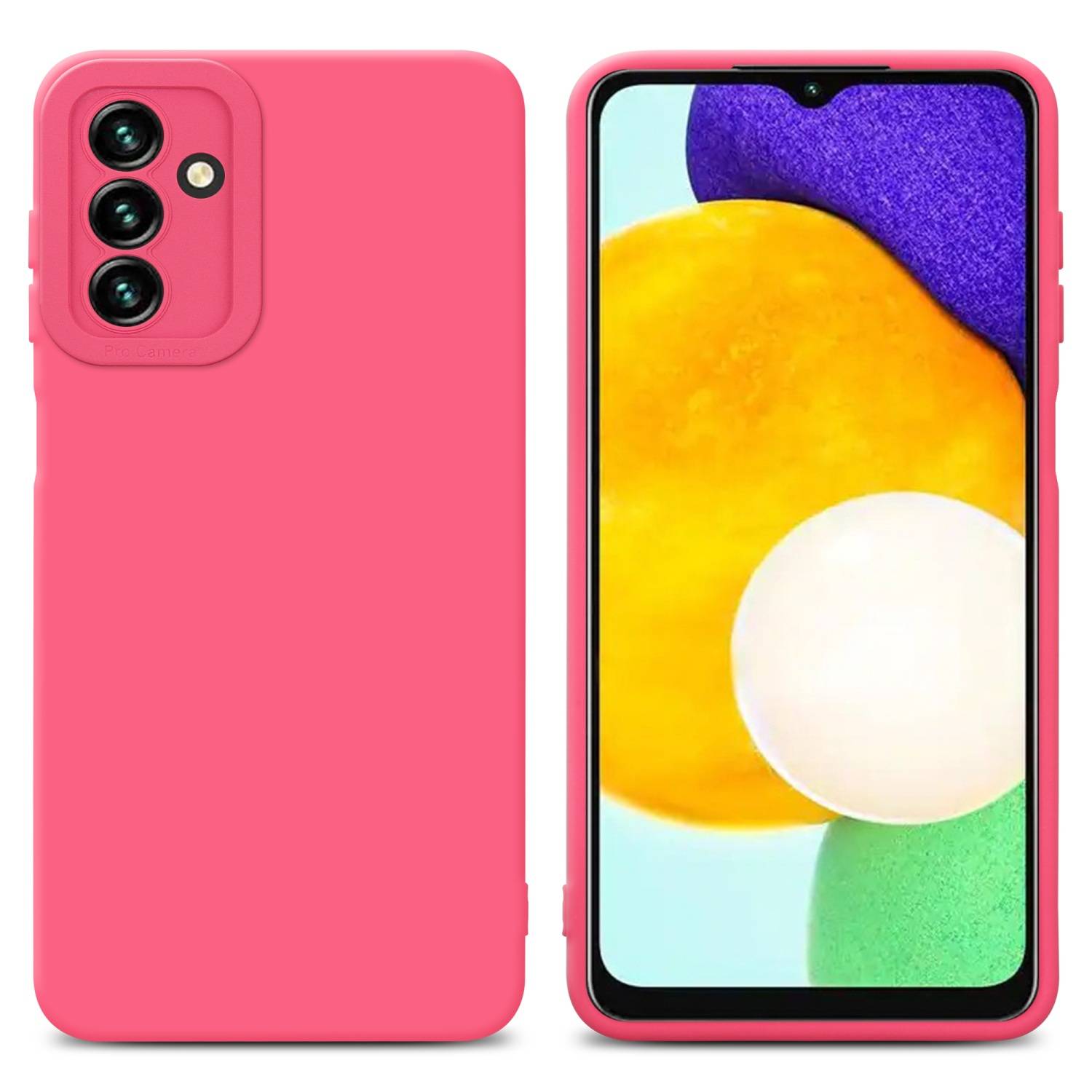 Cadorabo Hülle für Samsung Galaxy A13 5G Schutz Hülle in Rot TPU Silikon Etui Case Handyhülle