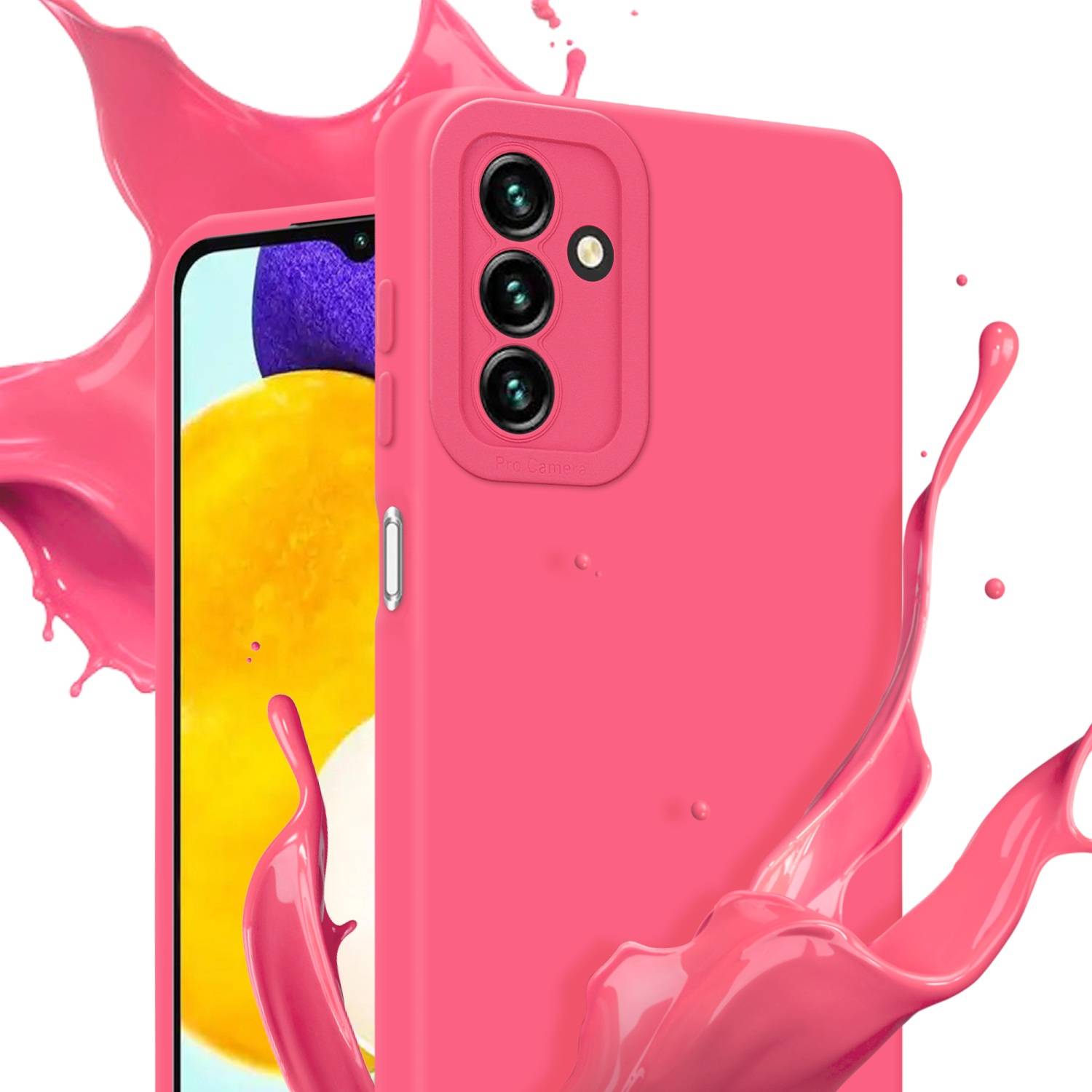 Cadorabo Hülle für Samsung Galaxy A13 5G Schutz Hülle in Rot TPU Silikon Etui Case Handyhülle