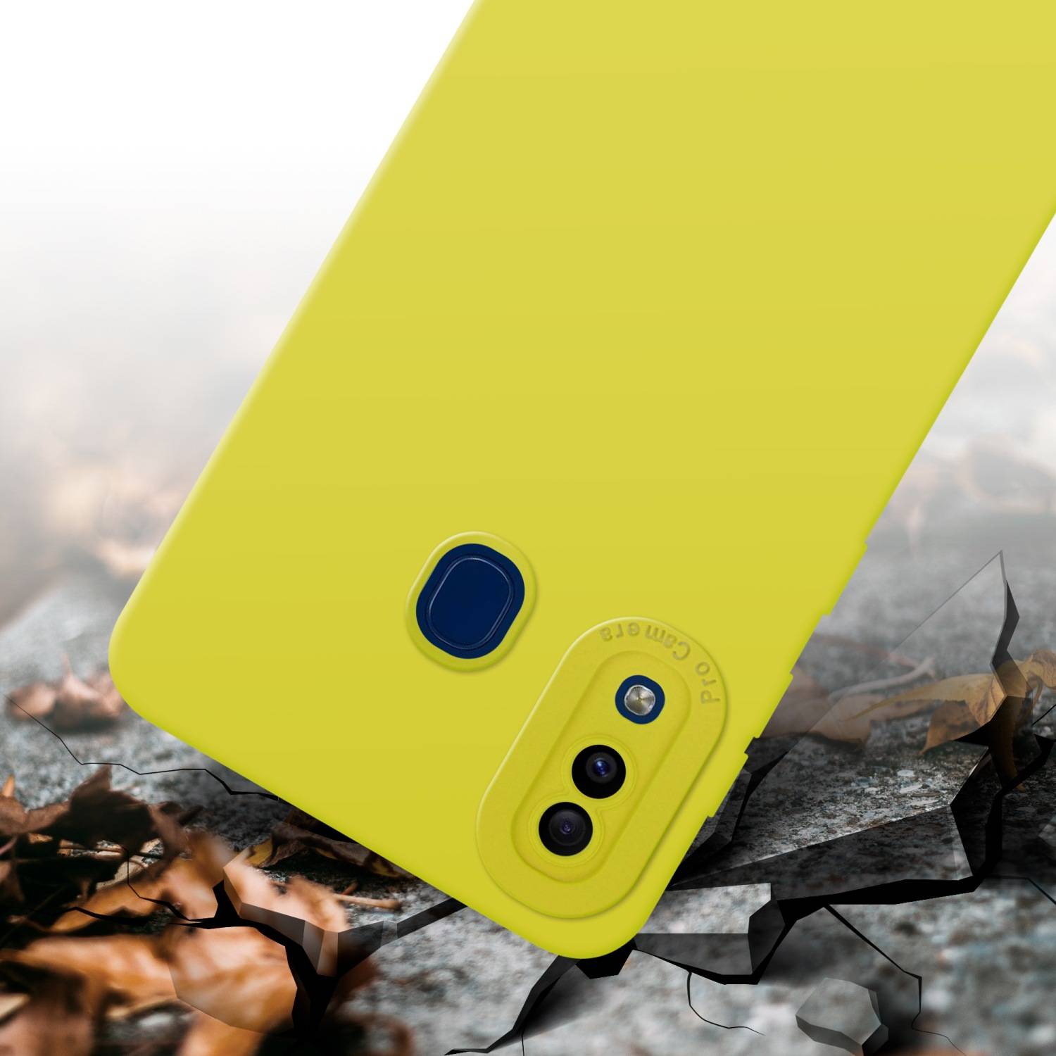 Cadorabo Hülle für Samsung Galaxy A20 / A30 / M10s Schutz Hülle in Gelb TPU Silikon Etui Case Handyhülle