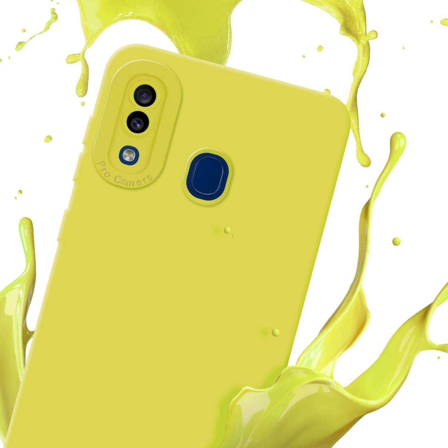 Cadorabo Hülle für Samsung Galaxy A20 / A30 / M10s Schutz Hülle in Gelb TPU Silikon Etui Case Handyhülle