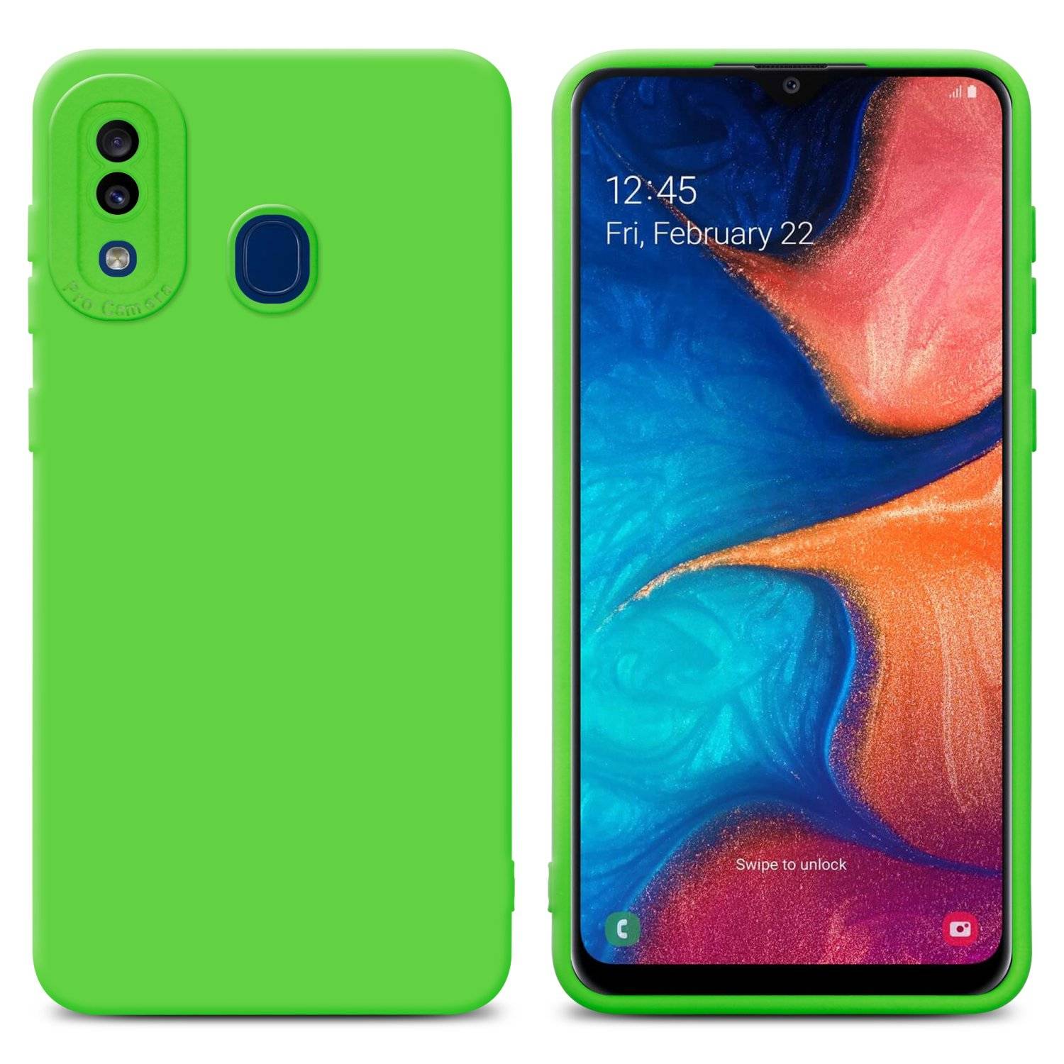 Cadorabo Hülle für Samsung Galaxy A20 / A30 / M10s Schutz Hülle in Grün TPU Silikon Etui Case Handyhülle