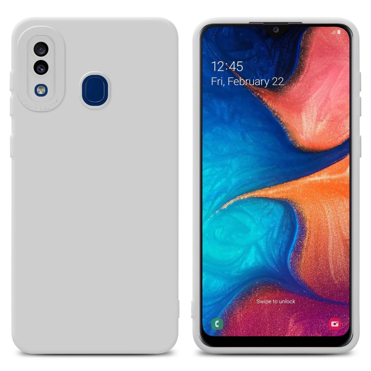 Cadorabo Hülle für Samsung Galaxy A20 / A30 / M10s Schutz Hülle in Weiß TPU Silikon Etui Case Handyhülle