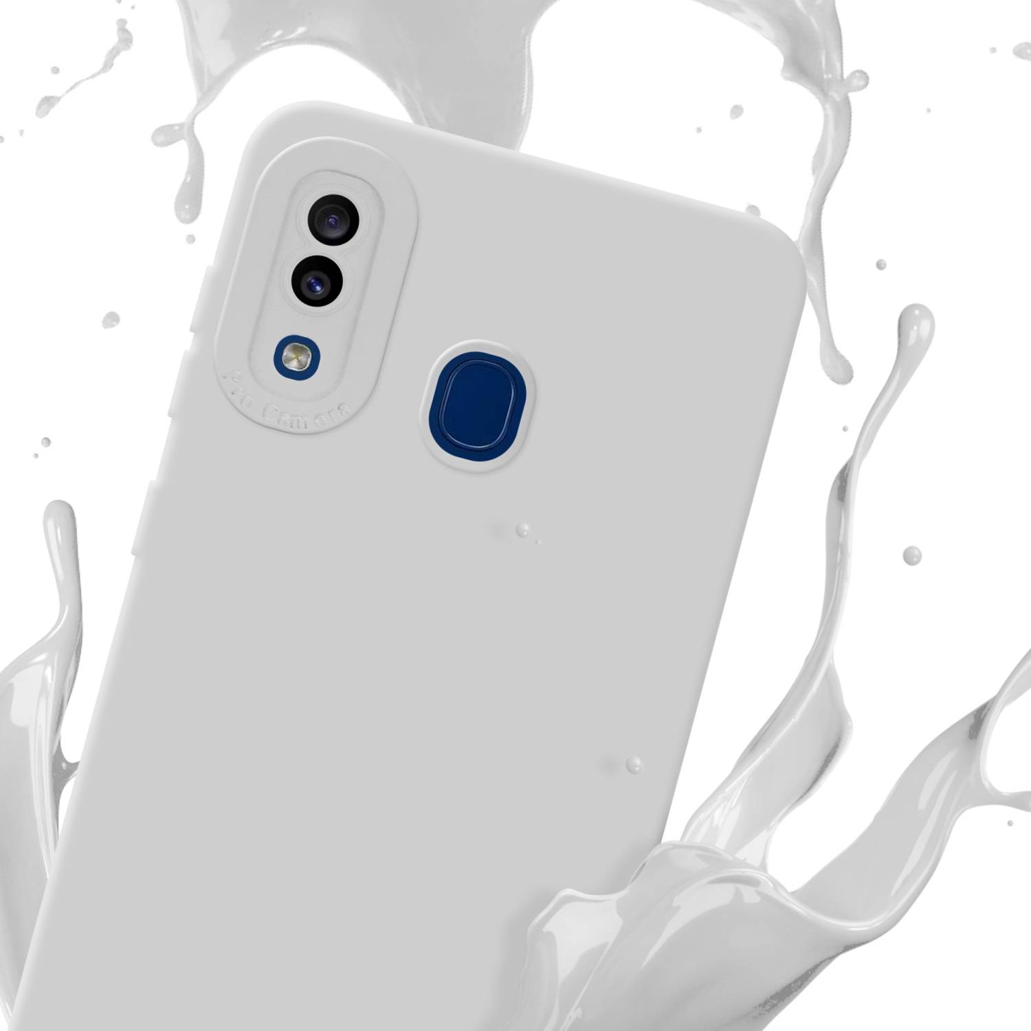 Cadorabo Hülle für Samsung Galaxy A20 / A30 / M10s Schutz Hülle in Weiß TPU Silikon Etui Case Handyhülle