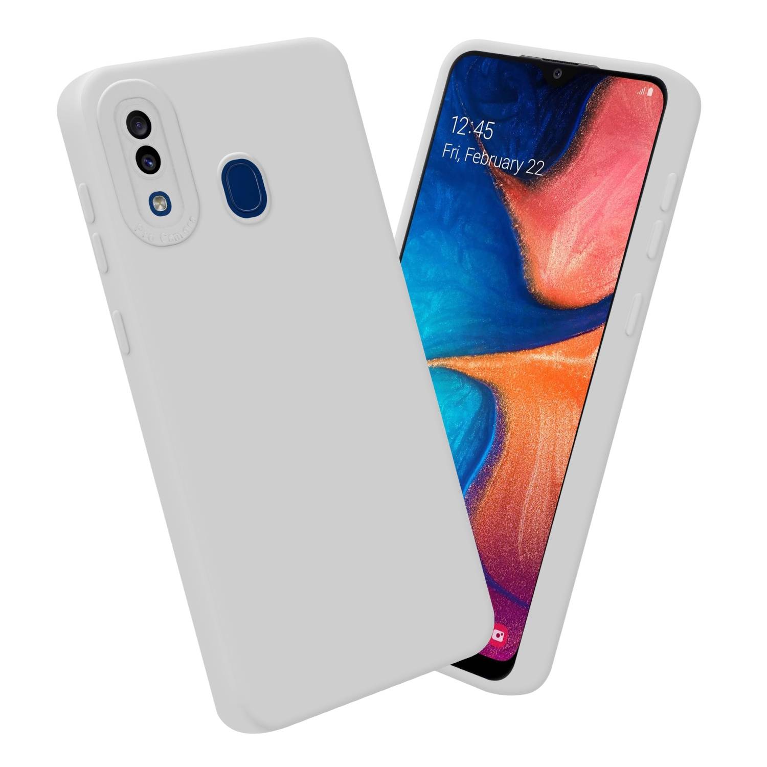 Cadorabo Hülle für Samsung Galaxy A20 / A30 / M10s Schutz Hülle in Weiß TPU Silikon Etui Case Handyhülle