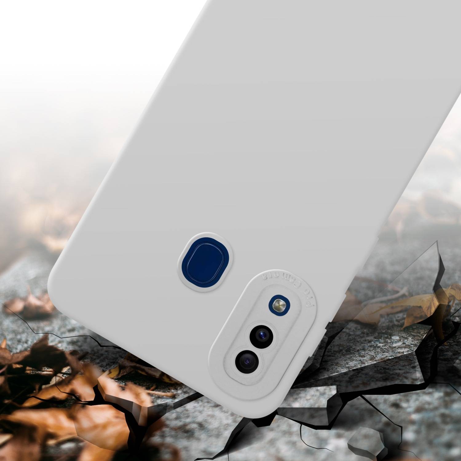 Cadorabo Hülle für Samsung Galaxy A20 / A30 / M10s Schutz Hülle in Weiß TPU Silikon Etui Case Handyhülle