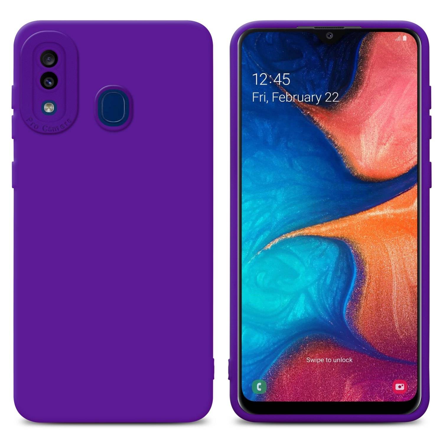 Cadorabo Hülle für Samsung Galaxy A20 / A30 / M10s Schutz Hülle in Lila TPU Silikon Etui Case Handyhülle