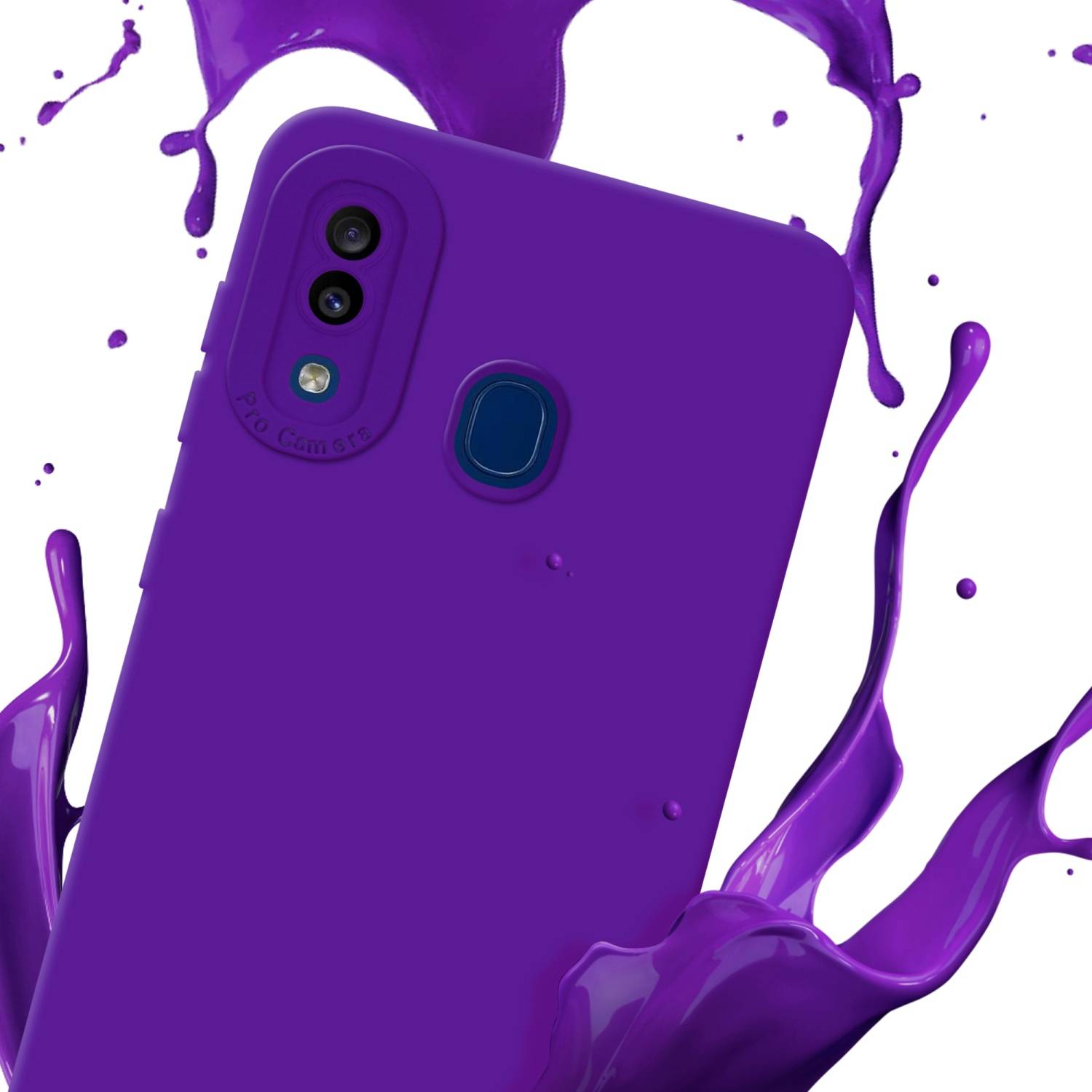 Cadorabo Hülle für Samsung Galaxy A20 / A30 / M10s Schutz Hülle in Lila TPU Silikon Etui Case Handyhülle