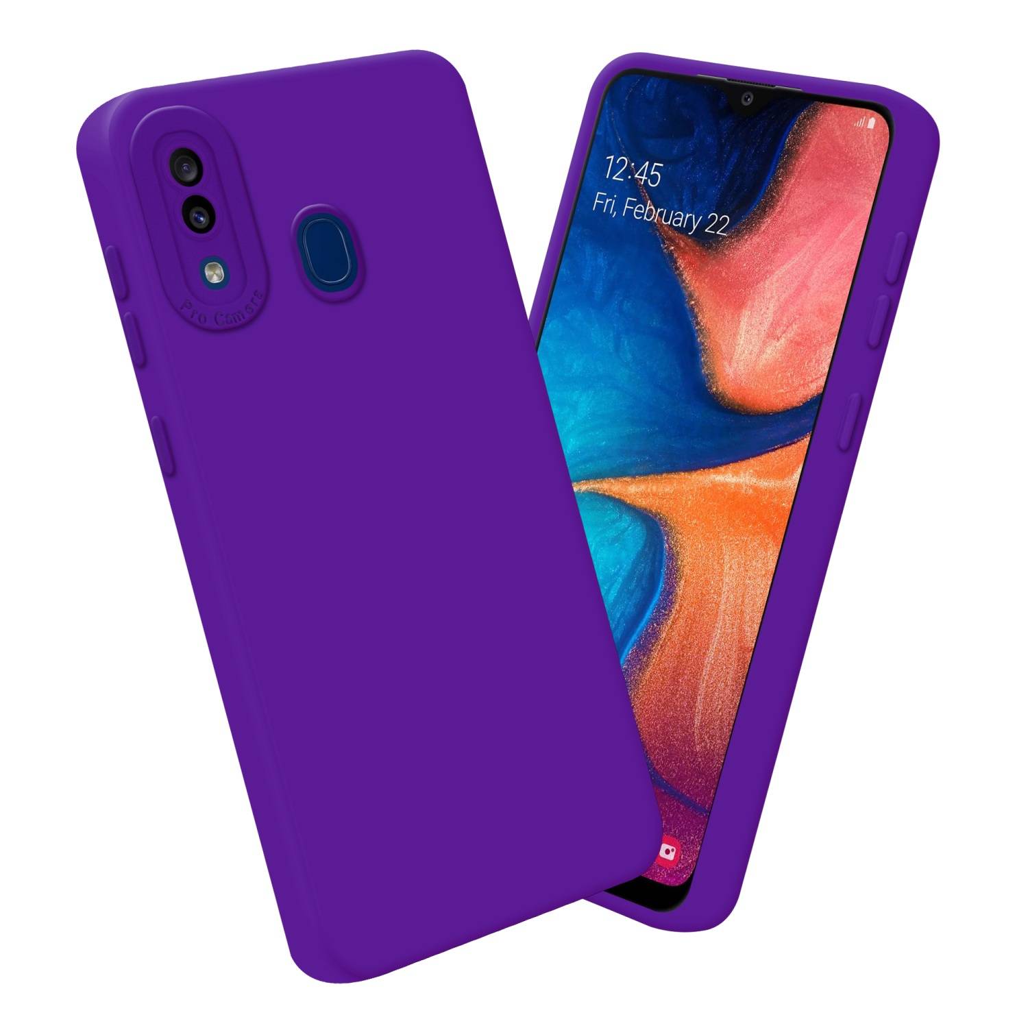 Cadorabo Hülle für Samsung Galaxy A20 / A30 / M10s Schutz Hülle in Lila TPU Silikon Etui Case Handyhülle