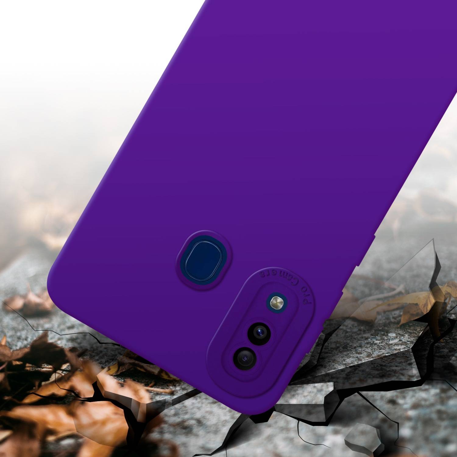 Cadorabo Hülle für Samsung Galaxy A20 / A30 / M10s Schutz Hülle in Lila TPU Silikon Etui Case Handyhülle