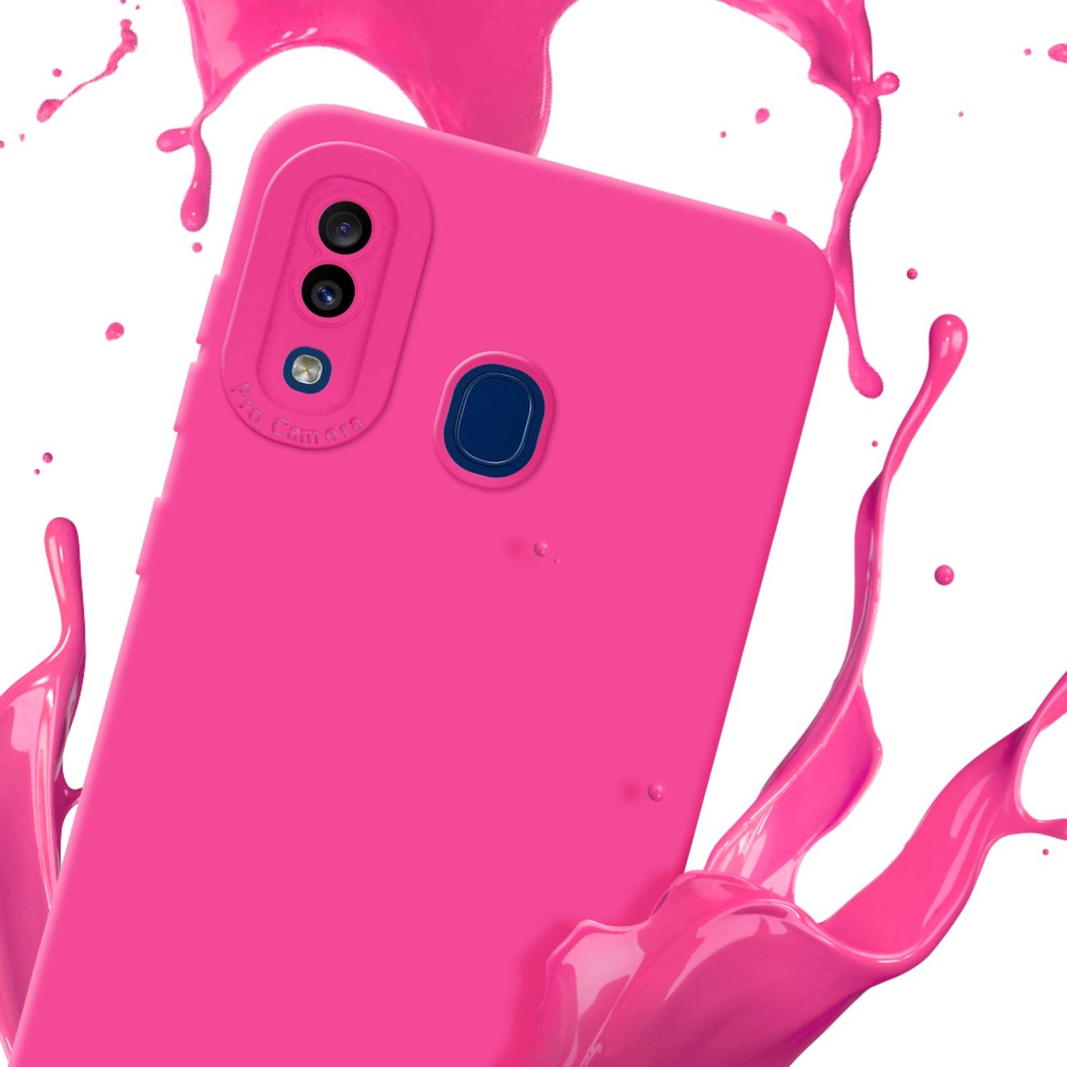 Cadorabo Hülle für Samsung Galaxy A20 / A30 / M10s Schutz Hülle in Pink TPU Silikon Etui Case Handyhülle