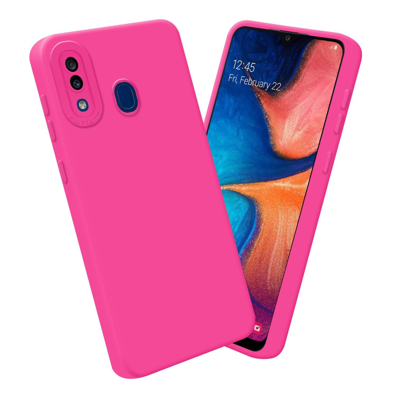 Cadorabo Hülle für Samsung Galaxy A20 / A30 / M10s Schutz Hülle in Pink TPU Silikon Etui Case Handyhülle