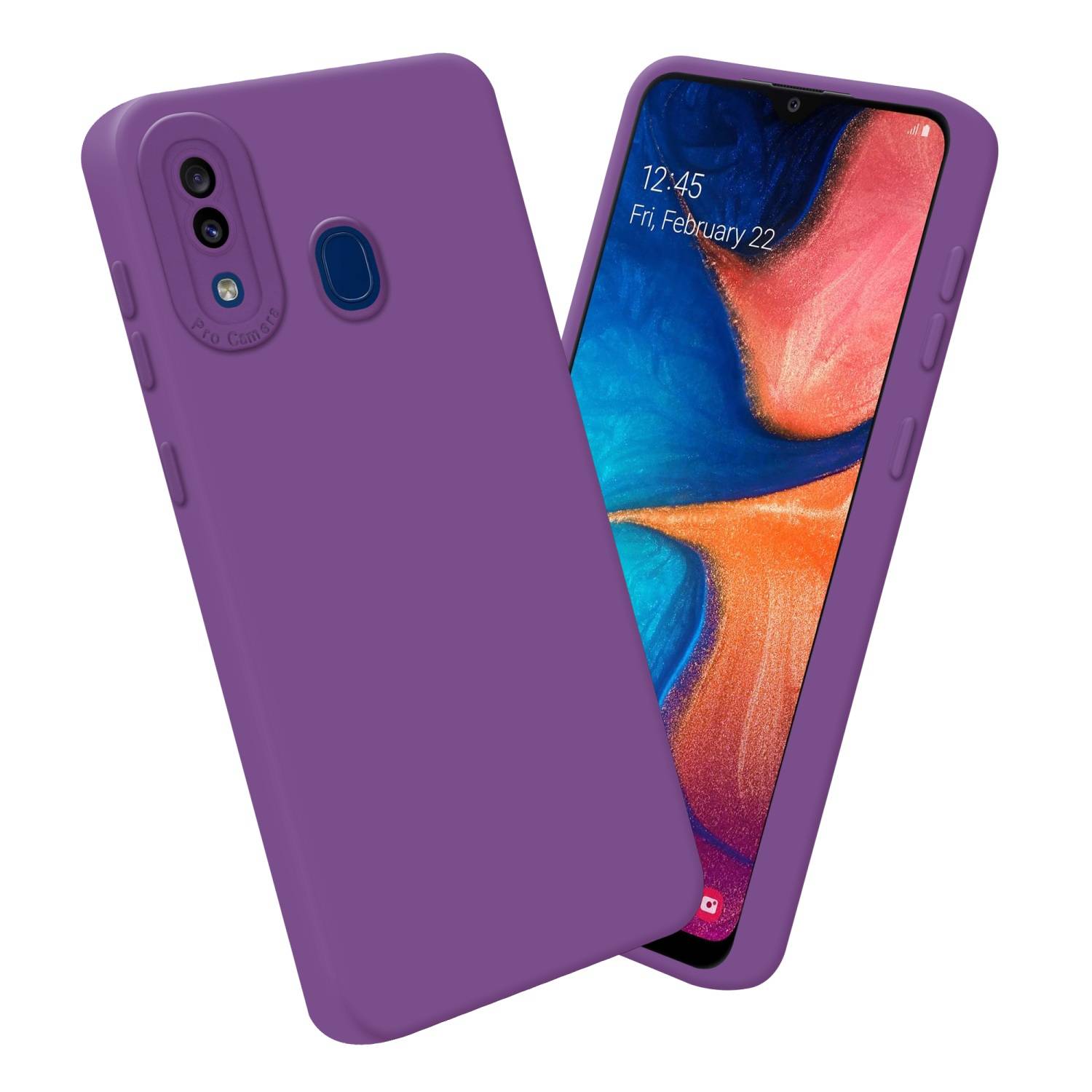 Cadorabo Hülle für Samsung Galaxy A20 / A30 / M10s Schutz Hülle in Lila TPU Silikon Etui Case Handyhülle
