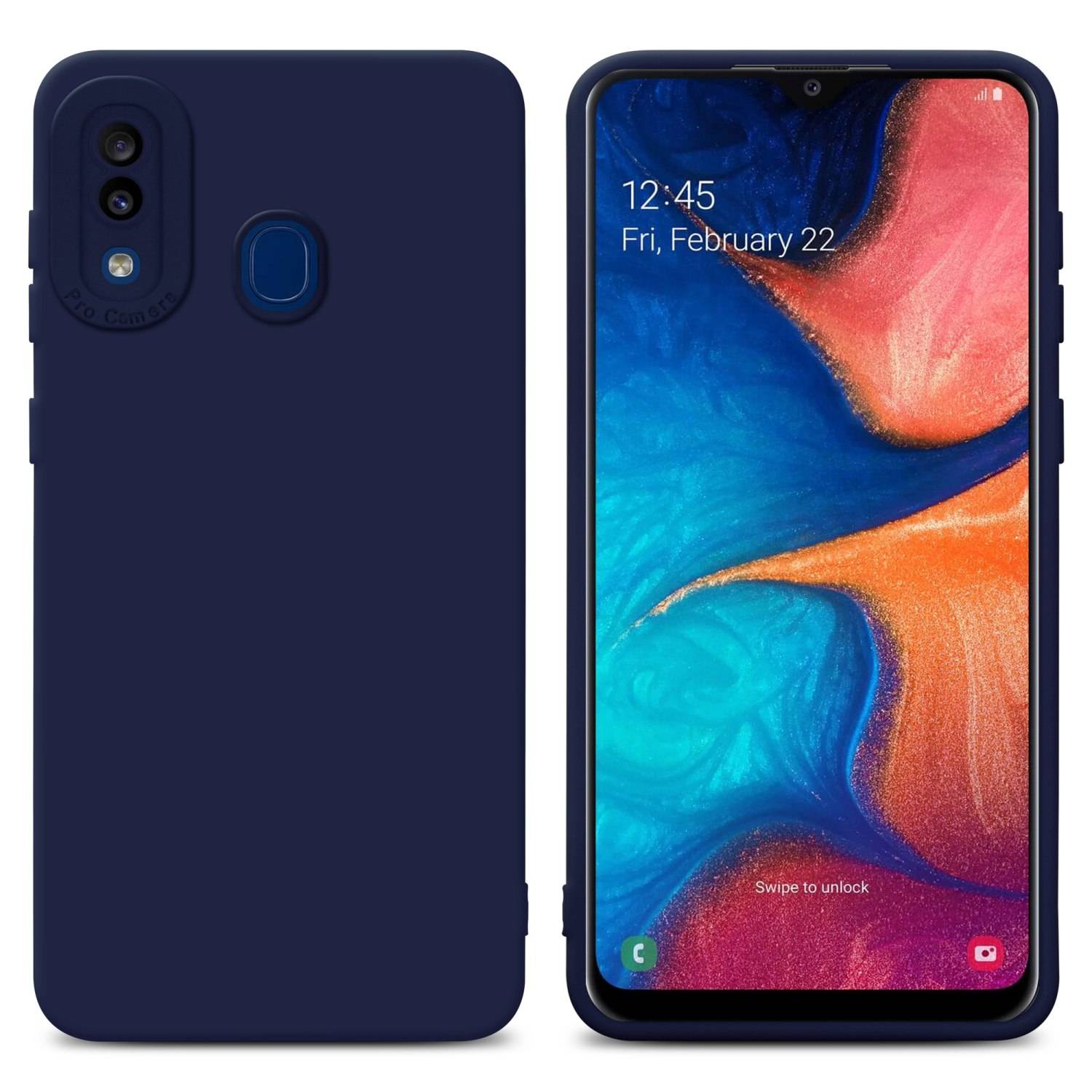 Cadorabo Hülle für Samsung Galaxy A20 / A30 / M10s Schutz Hülle in Blau TPU Silikon Etui Case Handyhülle