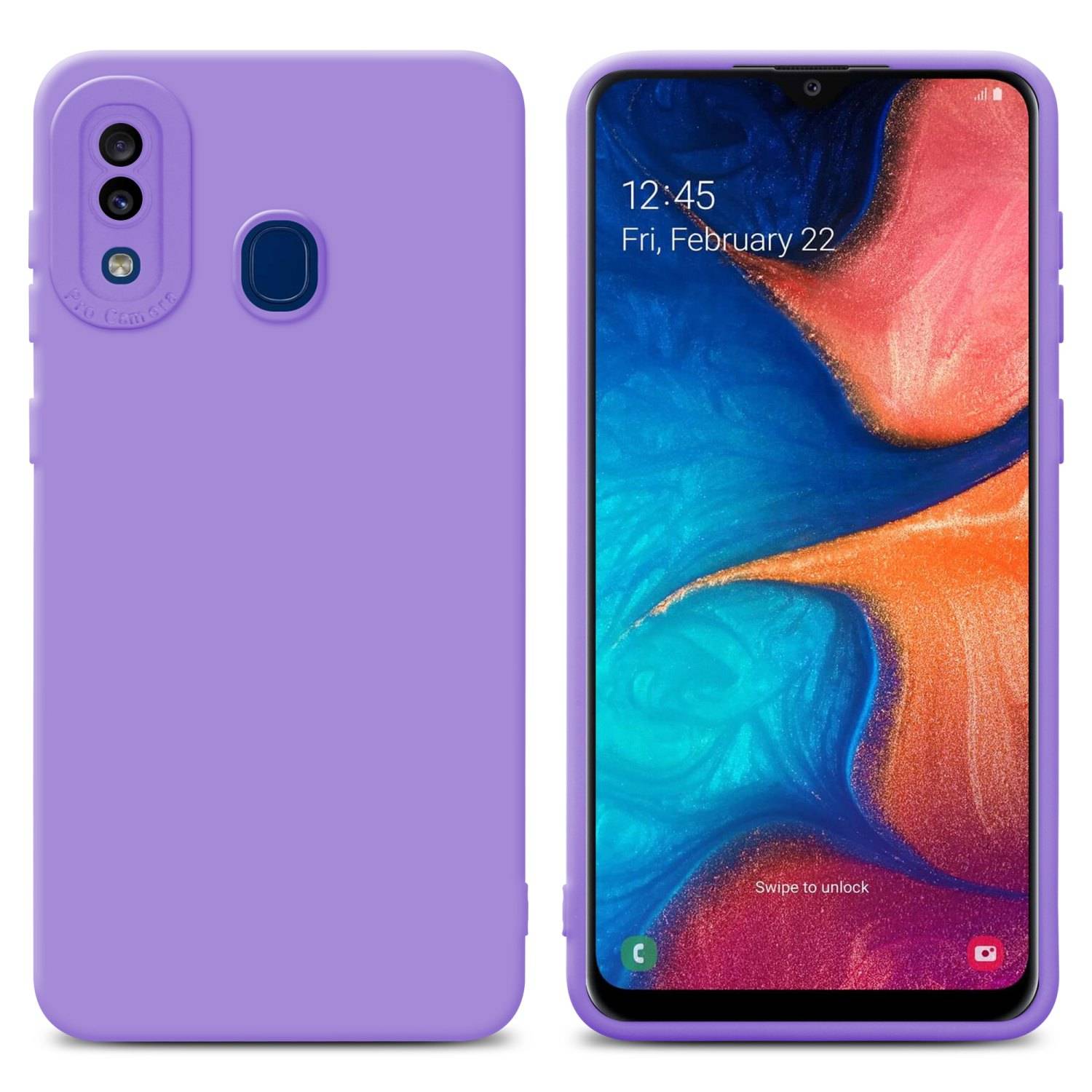 Cadorabo Hülle für Samsung Galaxy A20 / A30 / M10s Schutz Hülle in Lila TPU Silikon Etui Case Handyhülle