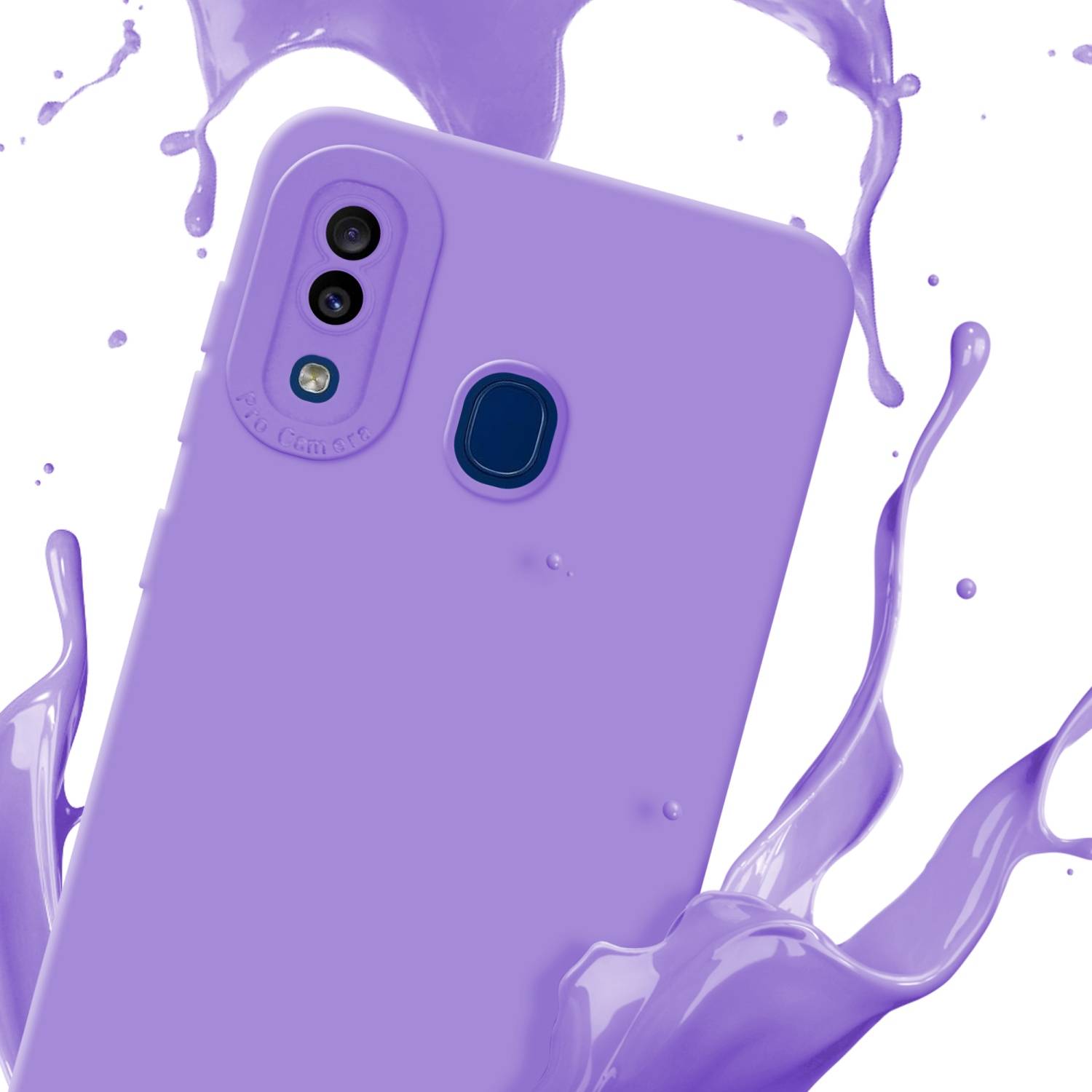 Cadorabo Hülle für Samsung Galaxy A20 / A30 / M10s Schutz Hülle in Lila TPU Silikon Etui Case Handyhülle