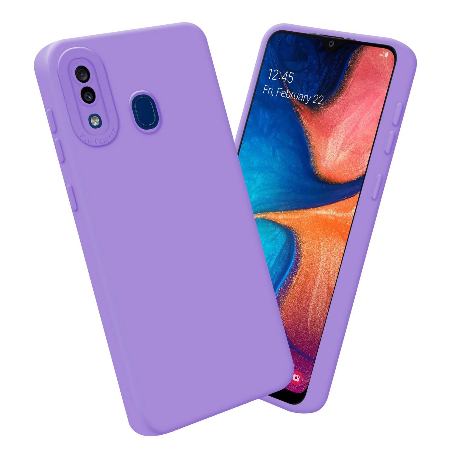 Cadorabo Hülle für Samsung Galaxy A20 / A30 / M10s Schutz Hülle in Lila TPU Silikon Etui Case Handyhülle