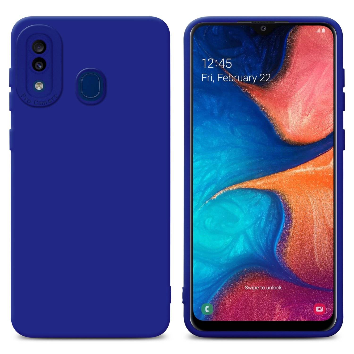 Cadorabo Hülle für Samsung Galaxy A20 / A30 / M10s Schutz Hülle in Blau TPU Silikon Etui Case Handyhülle