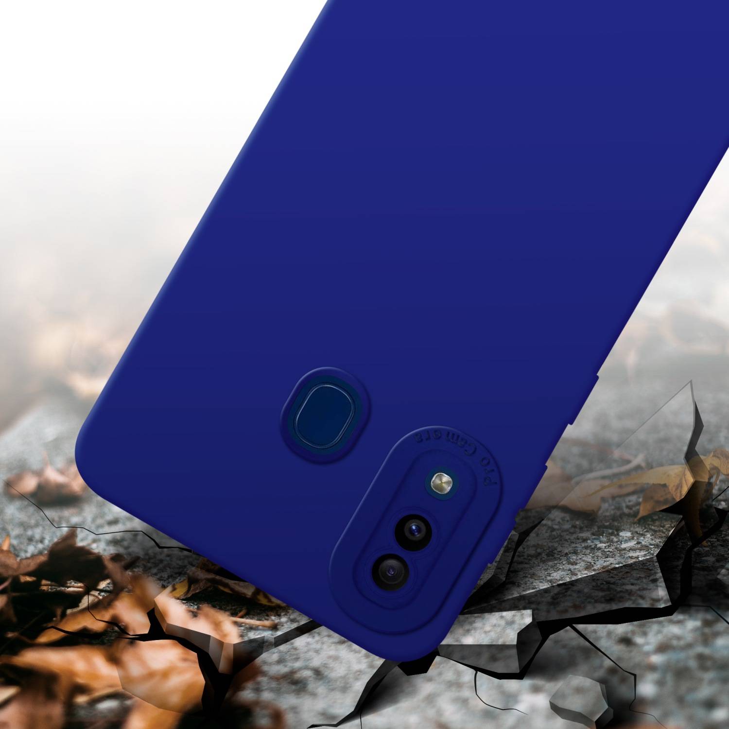 Cadorabo Hülle für Samsung Galaxy A20 / A30 / M10s Schutz Hülle in Blau TPU Silikon Etui Case Handyhülle