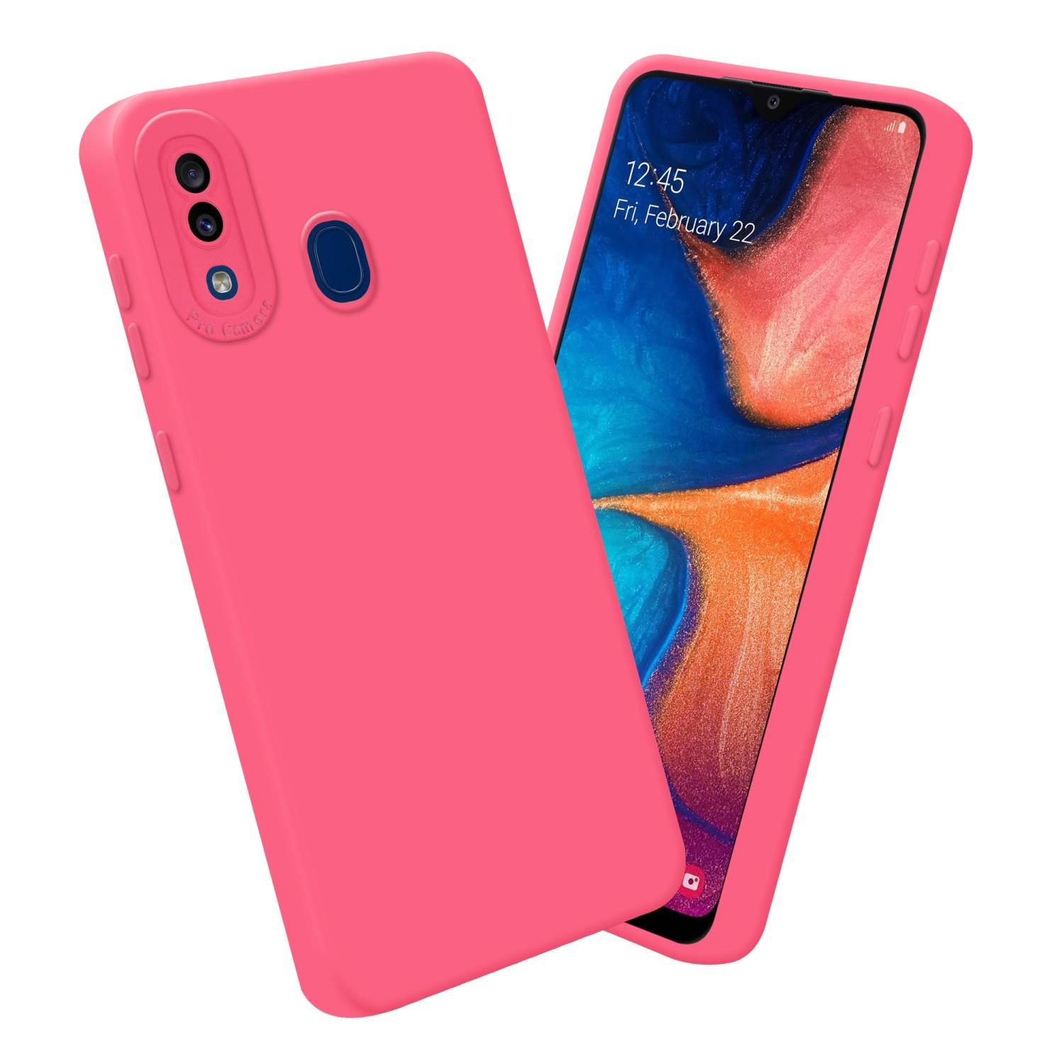 Cadorabo Hülle für Samsung Galaxy A20 / A30 / M10s Schutz Hülle in Rot TPU Silikon Etui Case Handyhülle