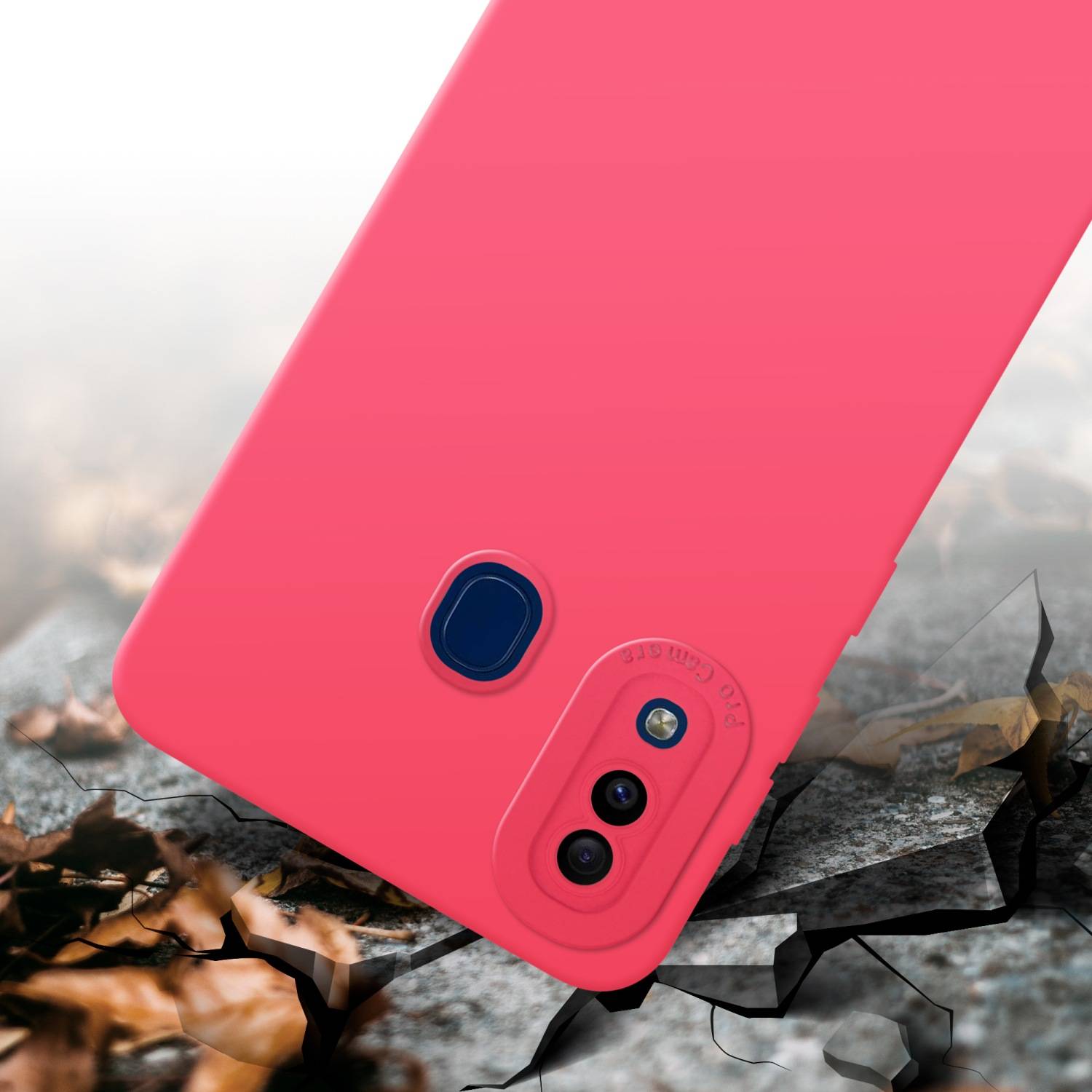 Cadorabo Hülle für Samsung Galaxy A20 / A30 / M10s Schutz Hülle in Rot TPU Silikon Etui Case Handyhülle