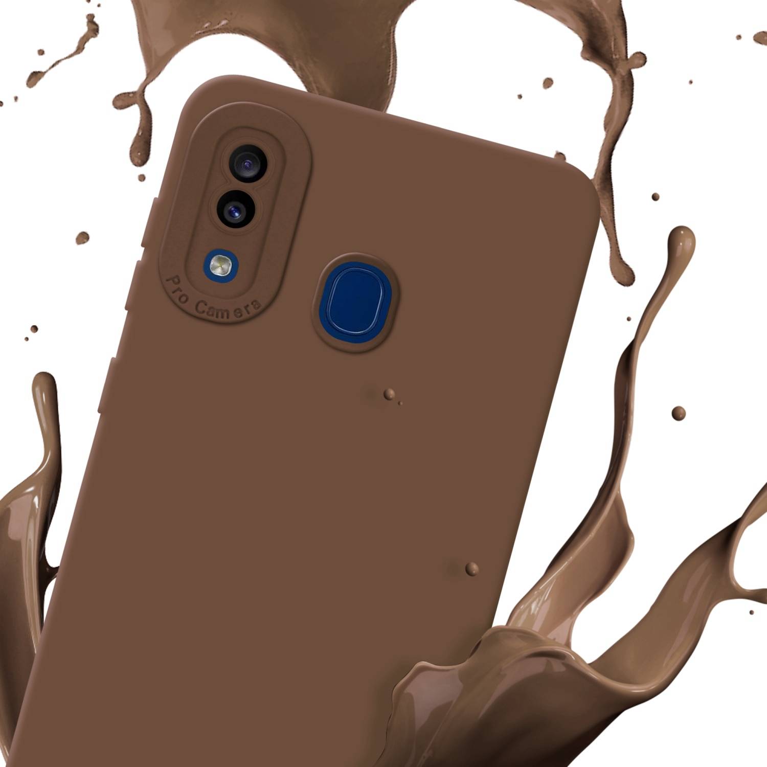 Cadorabo Hülle für Samsung Galaxy A20 / A30 / M10s Schutz Hülle in Braun TPU Silikon Etui Case Handyhülle