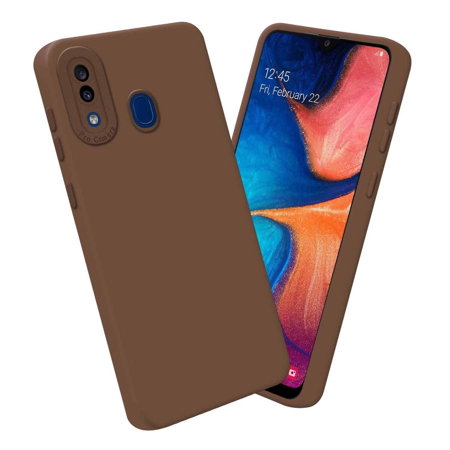 Cadorabo Hülle für Samsung Galaxy A20 / A30 / M10s Schutz Hülle in Braun TPU Silikon Etui Case Handyhülle