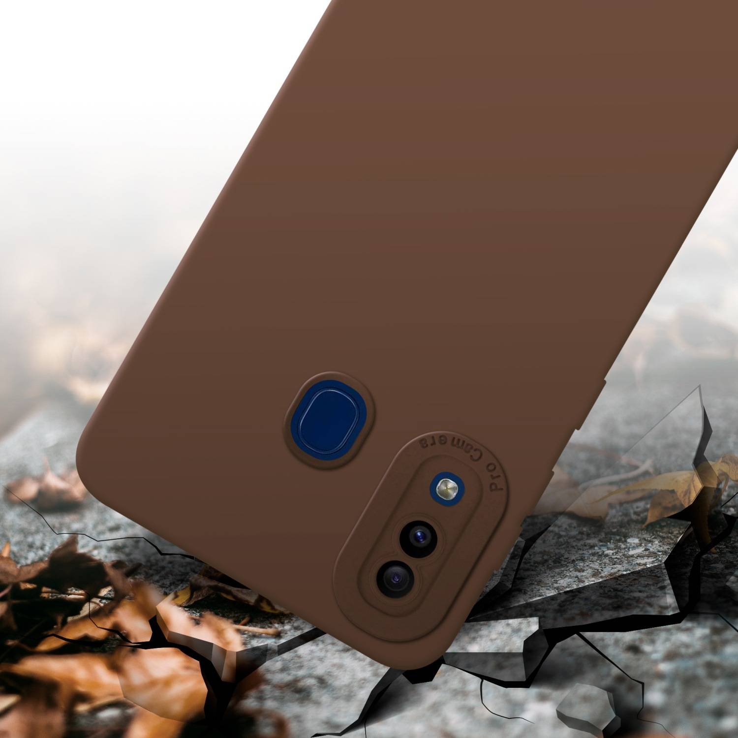 Cadorabo Hülle für Samsung Galaxy A20 / A30 / M10s Schutz Hülle in Braun TPU Silikon Etui Case Handyhülle