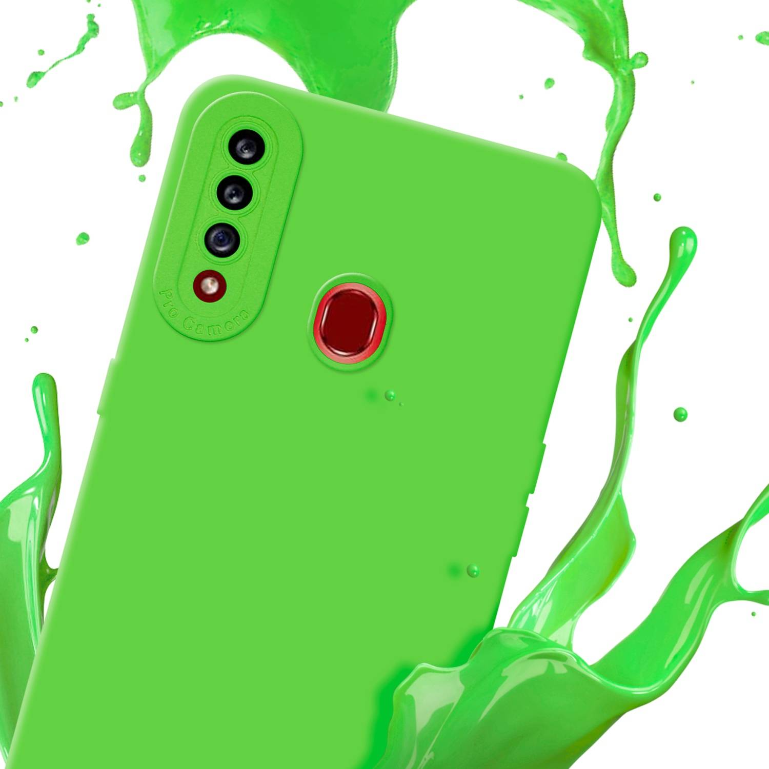 Cadorabo Hülle für Samsung Galaxy A20s Schutz Hülle in Grün TPU Silikon Etui Case Handyhülle