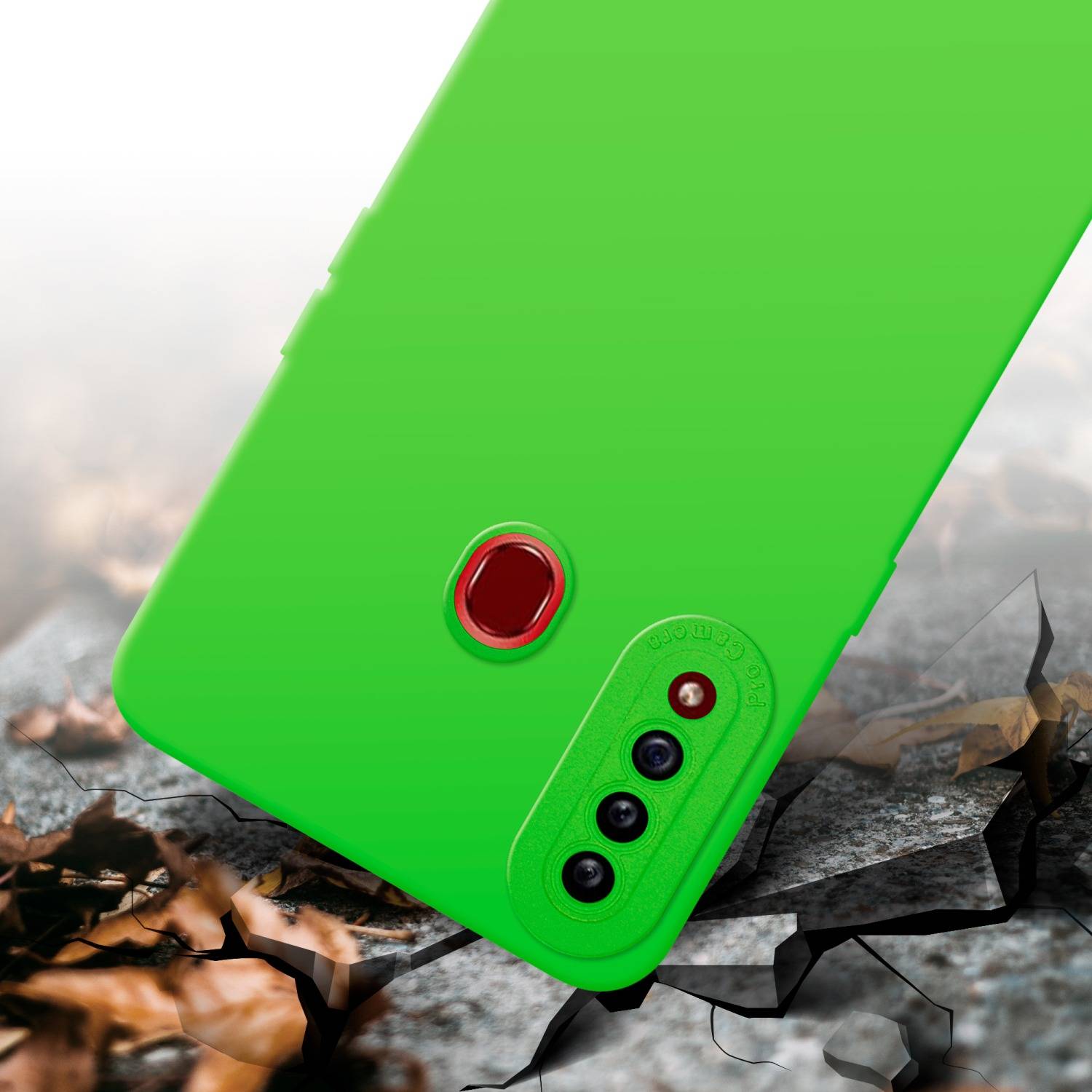 Cadorabo Hülle für Samsung Galaxy A20s Schutz Hülle in Grün TPU Silikon Etui Case Handyhülle