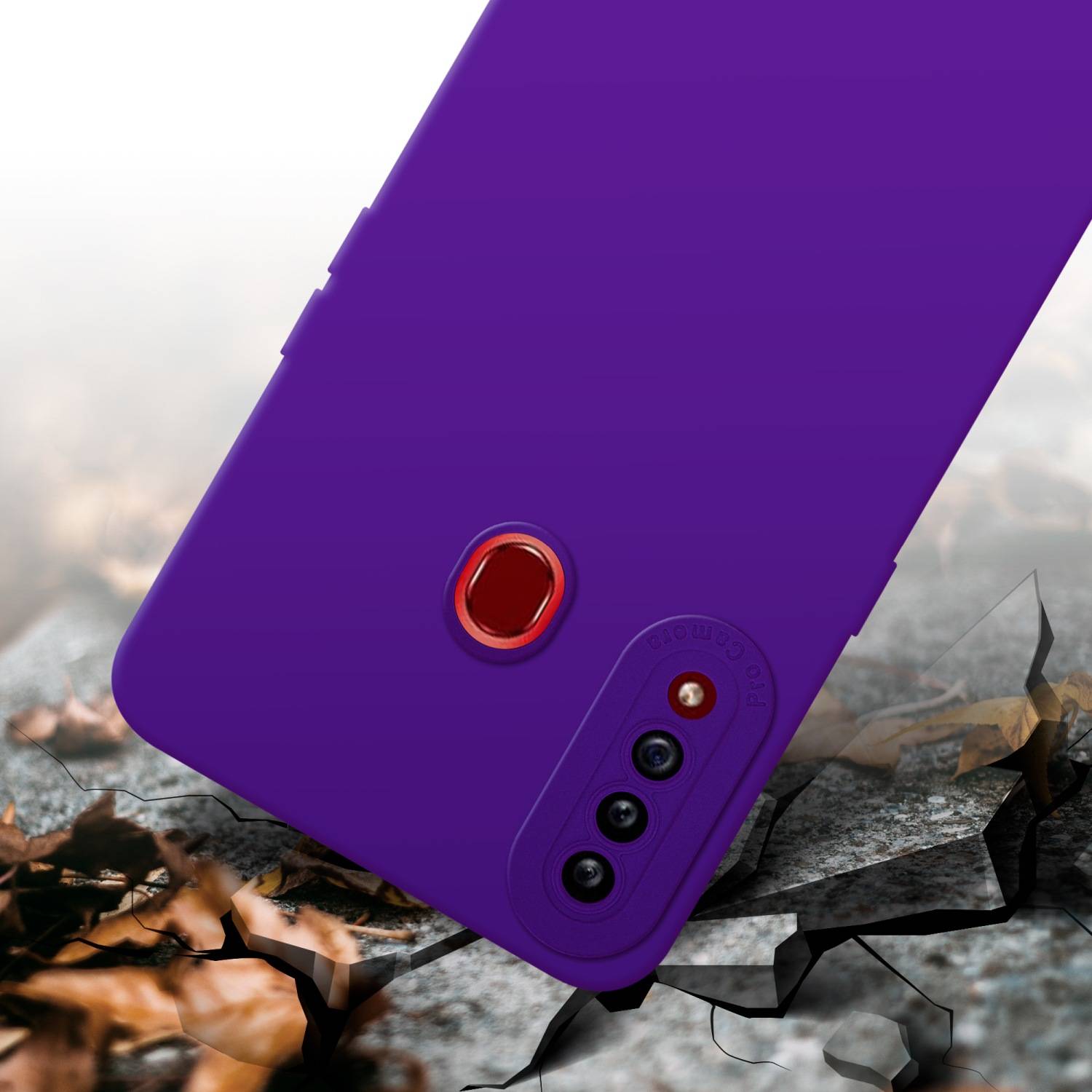 Cadorabo Hülle für Samsung Galaxy A20s Schutz Hülle in Lila TPU Silikon Etui Case Handyhülle