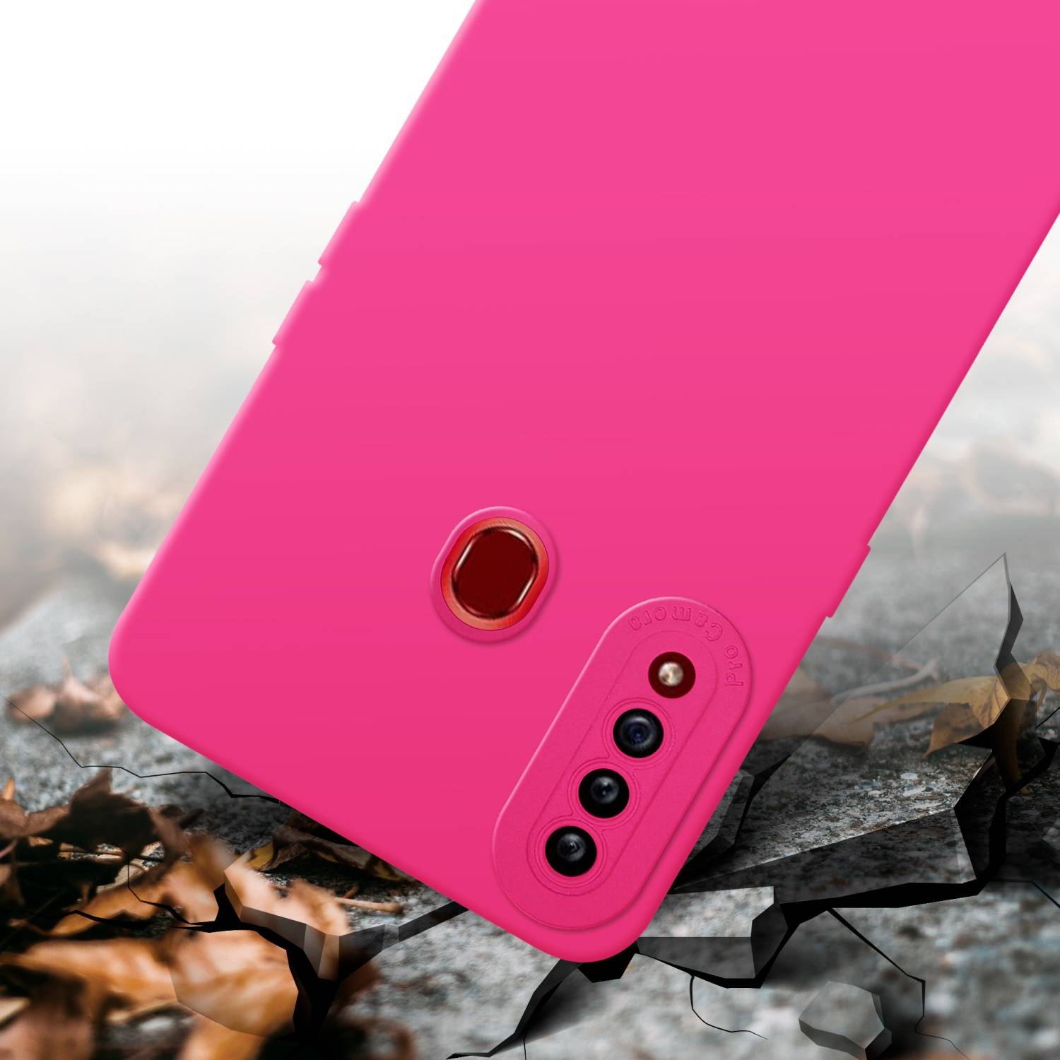 Cadorabo Hülle für Samsung Galaxy A20s Schutz Hülle in Pink TPU Silikon Etui Case Handyhülle
