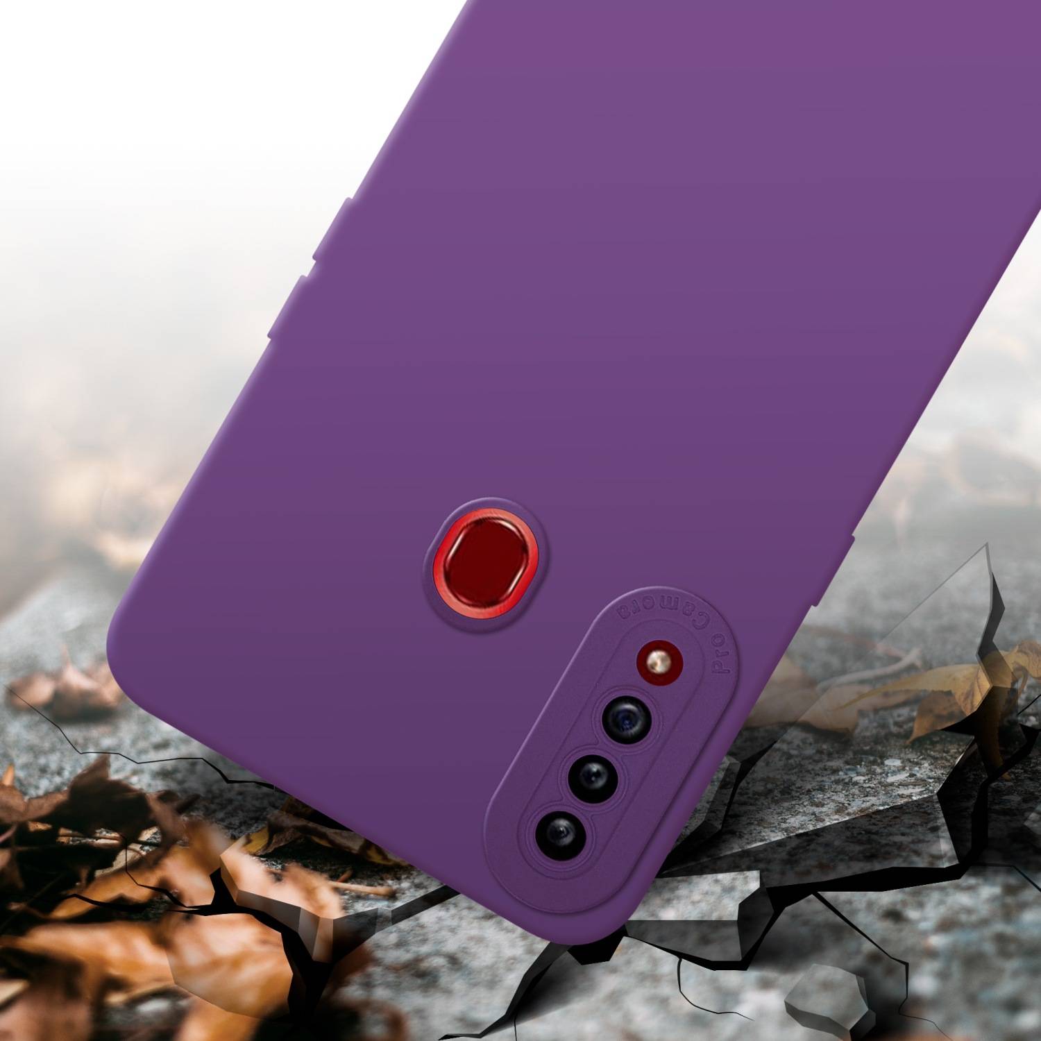 Cadorabo Hülle für Samsung Galaxy A20s Schutz Hülle in Lila TPU Silikon Etui Case Handyhülle