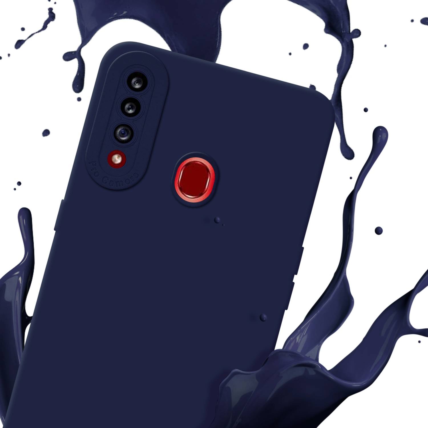 Cadorabo Hülle für Samsung Galaxy A20s Schutz Hülle in Blau TPU Silikon Etui Case Handyhülle