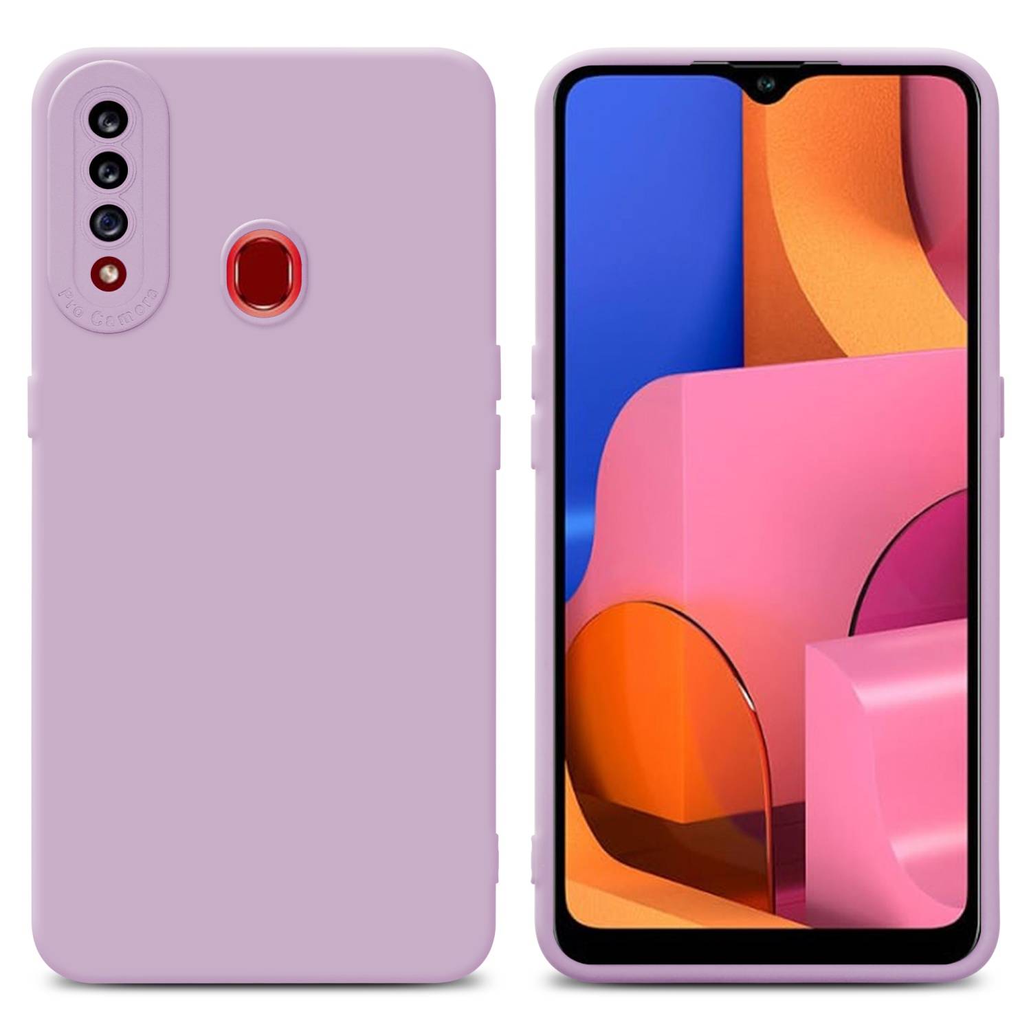 Cadorabo Hülle für Samsung Galaxy A20s Schutz Hülle in Rosa TPU Silikon Etui Case Handyhülle