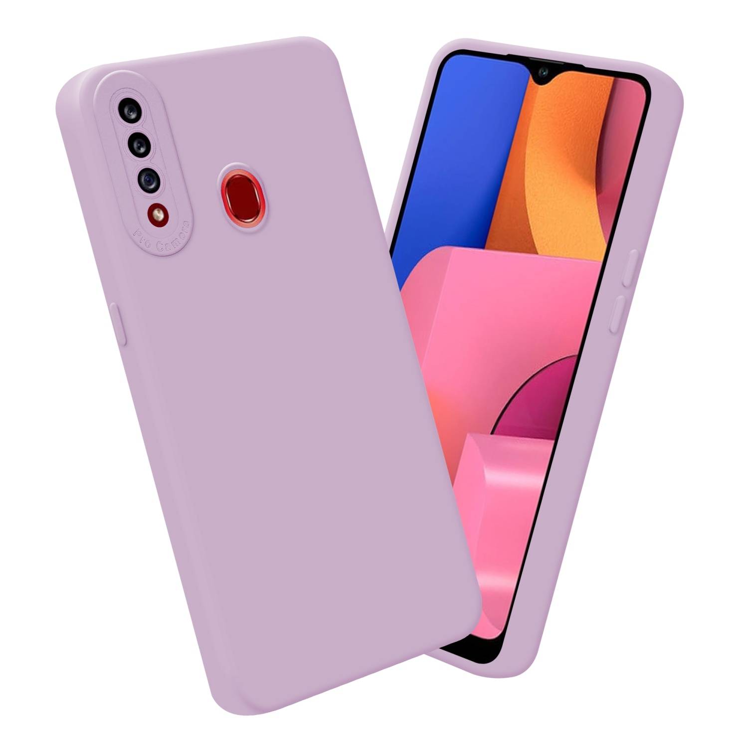 Cadorabo Hülle für Samsung Galaxy A20s Schutz Hülle in Rosa TPU Silikon Etui Case Handyhülle