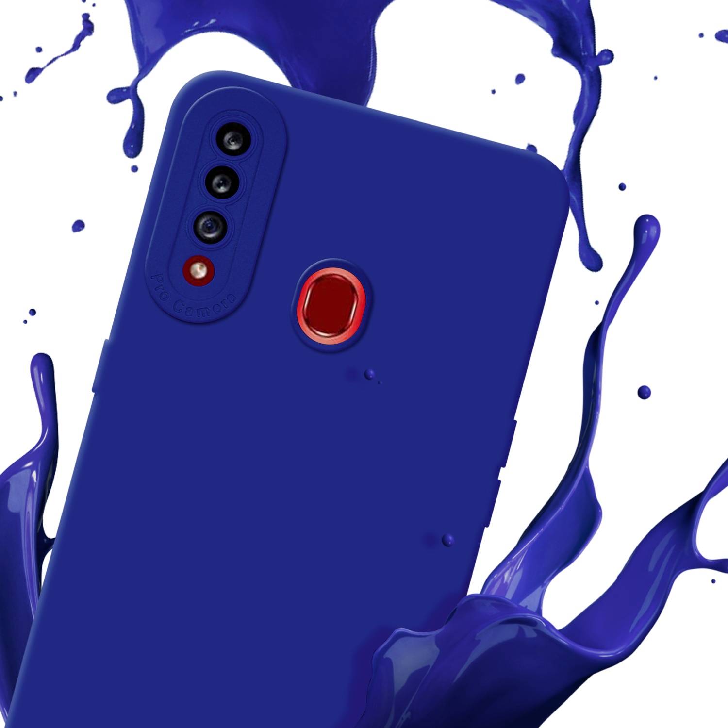Cadorabo Hülle für Samsung Galaxy A20s Schutz Hülle in Blau TPU Silikon Etui Case Handyhülle