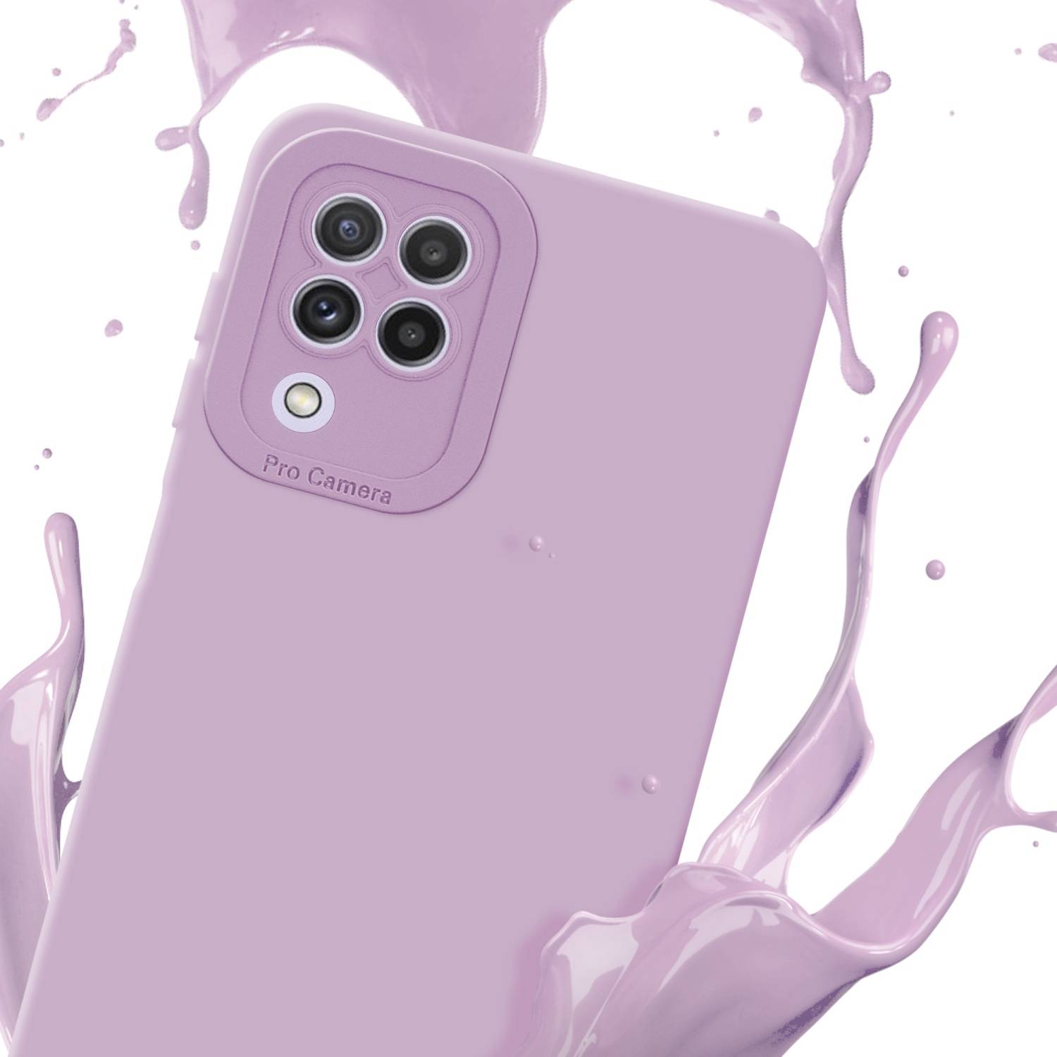 Cadorabo Hülle für Samsung Galaxy A22 4G Schutz Hülle in Rosa TPU Silikon Etui Case Handyhülle