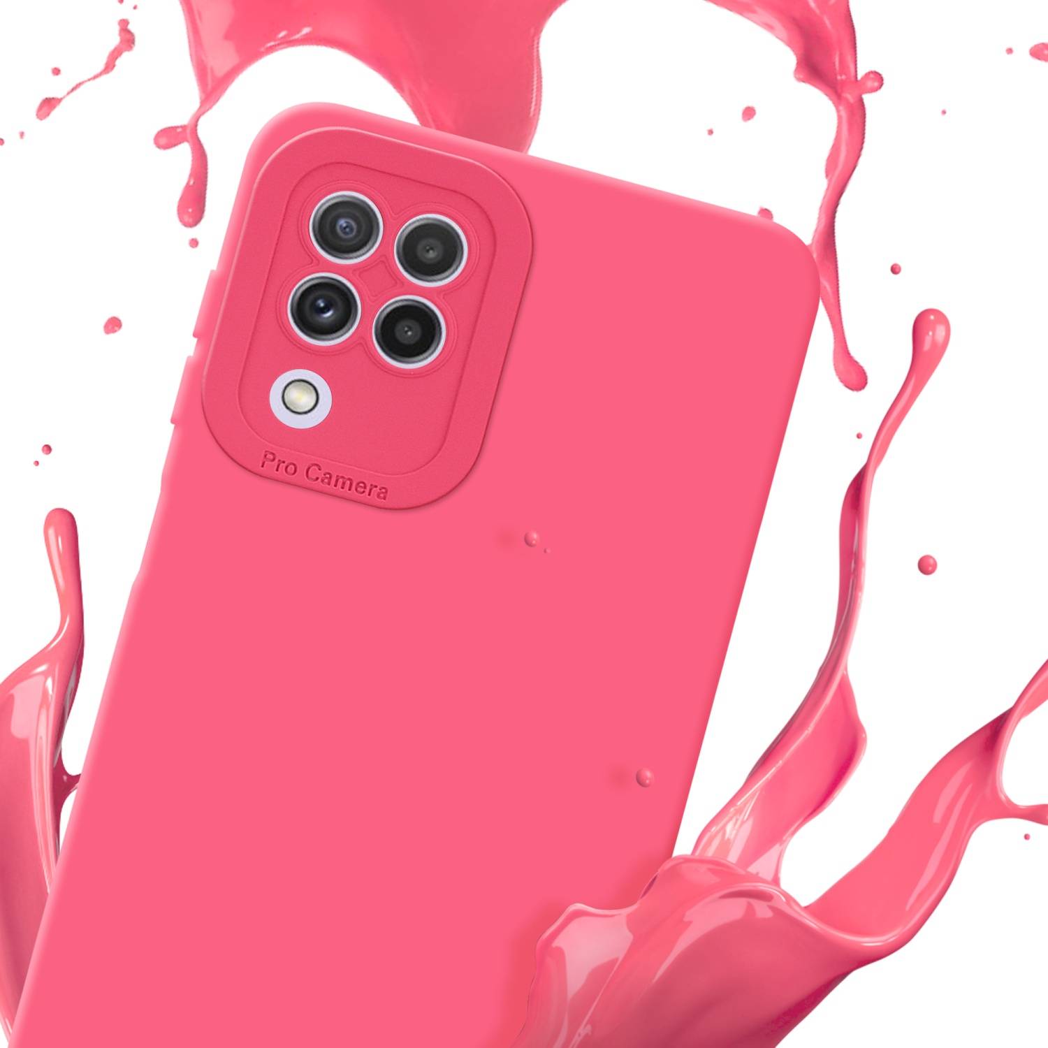 Cadorabo Hülle für Samsung Galaxy A22 4G Schutz Hülle in Rot TPU Silikon Etui Case Handyhülle