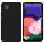 Cadorabo Hülle für Samsung Galaxy A22 5G Schutz Hülle in Schwarz TPU Silikon Etui Case Handyhülle